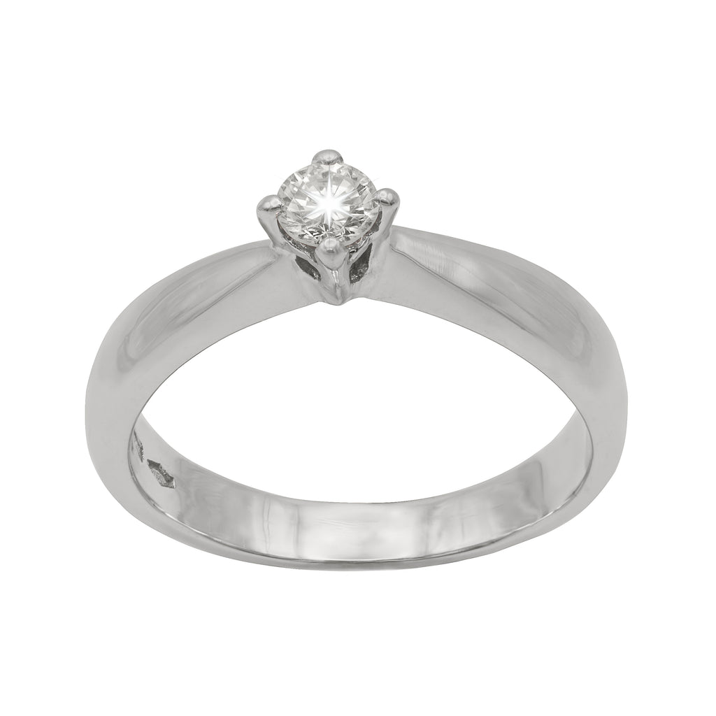 SOLITARIO DIAMANTE NATURALE KT 0,16 H COLOR VS1