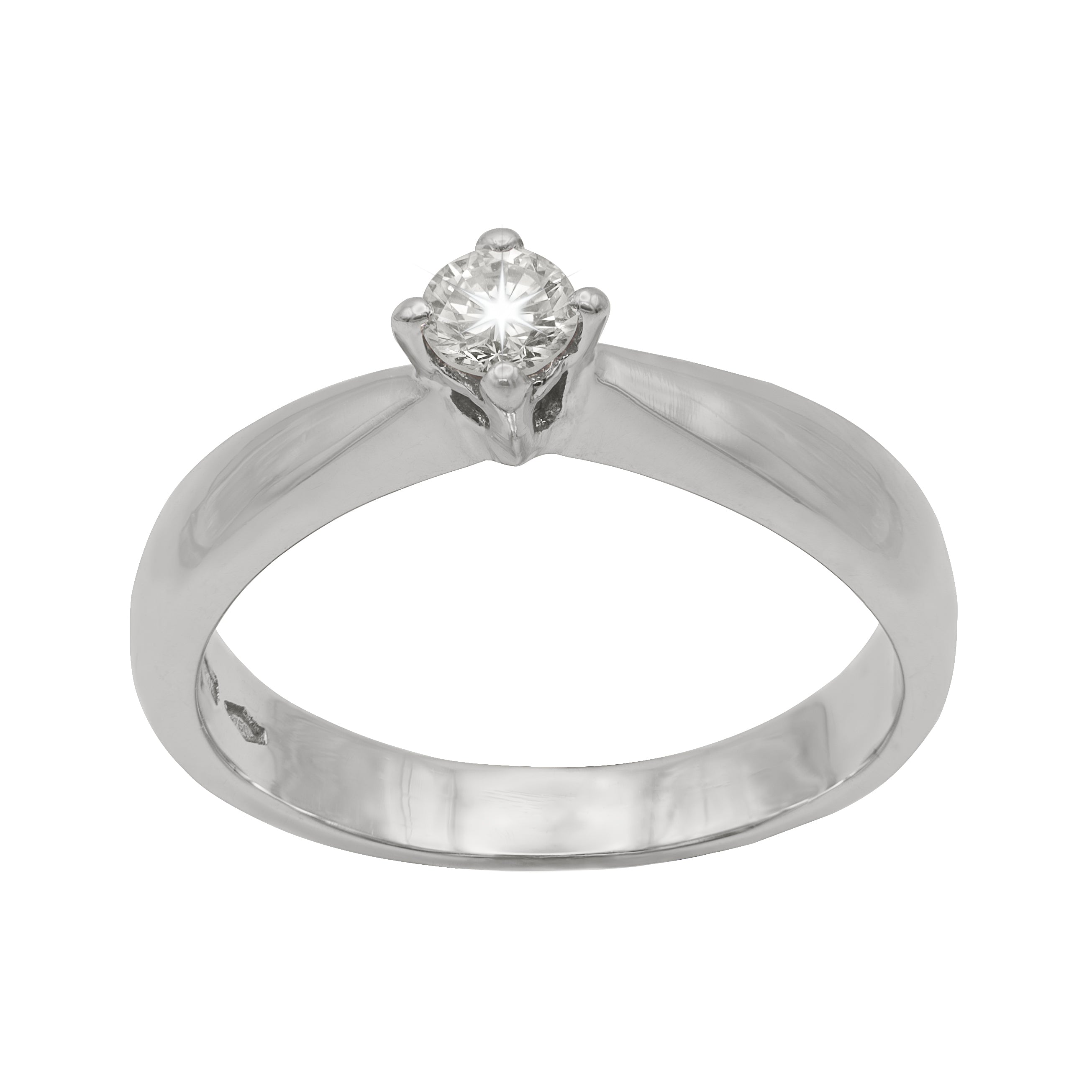 SOLITARIO DIAMANTE NATURALE KT 0,16 H COLOR VS1