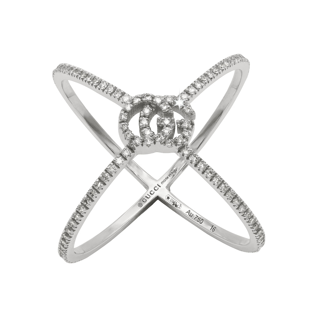 ANELLO GUCCI CON DIAMANTI NATURALI PER KT 0,71 G COLOR