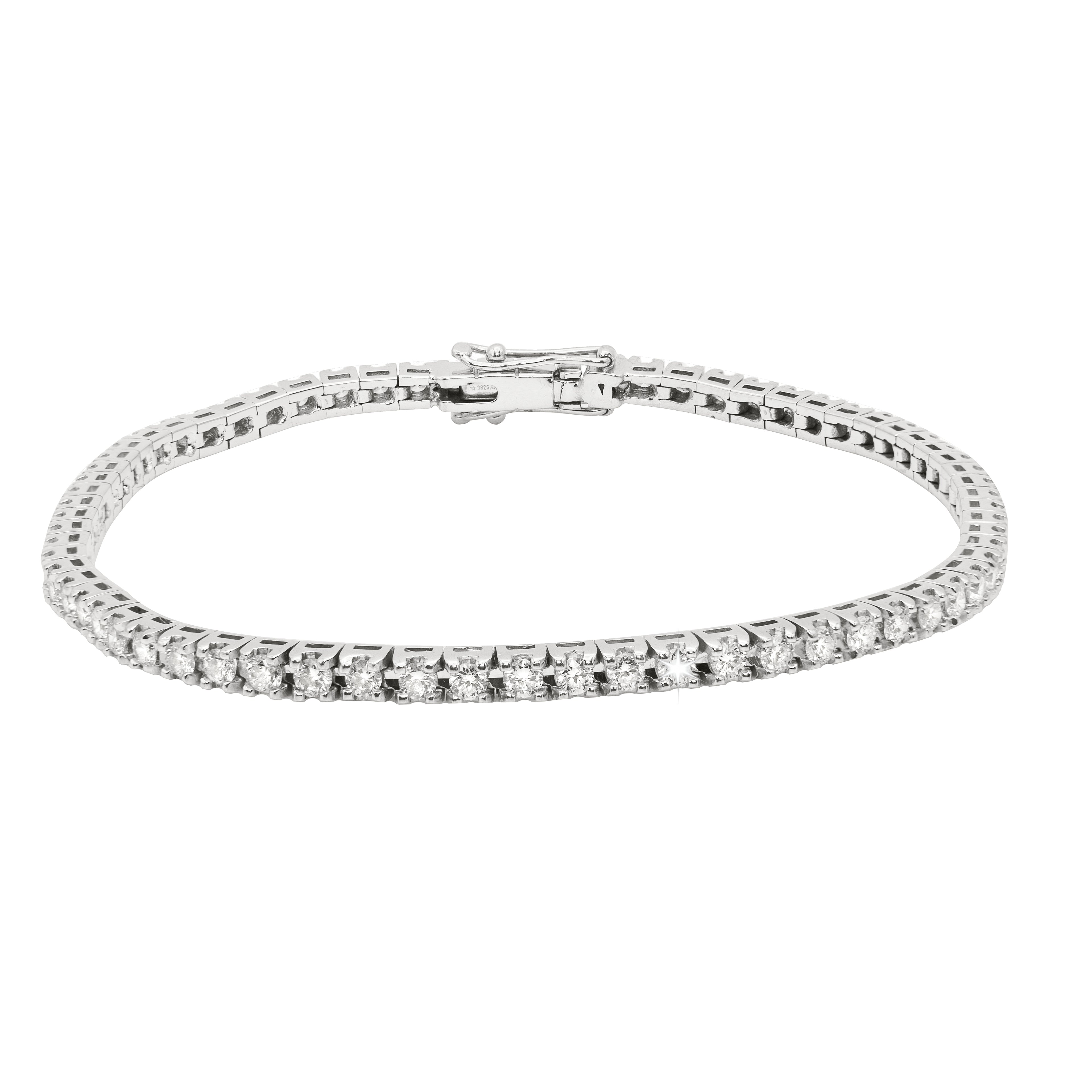 BRACCIALE TENNIS DIAMANTI NATURALI  KT 2,07 I COLOR VVS2