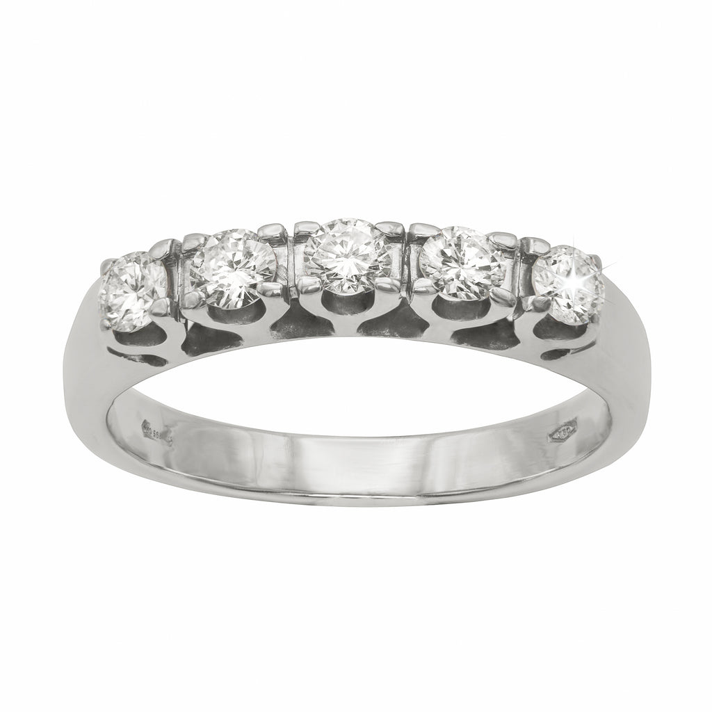 ANELLO VERETTA DIAMANTI NATURALI KT 0,55