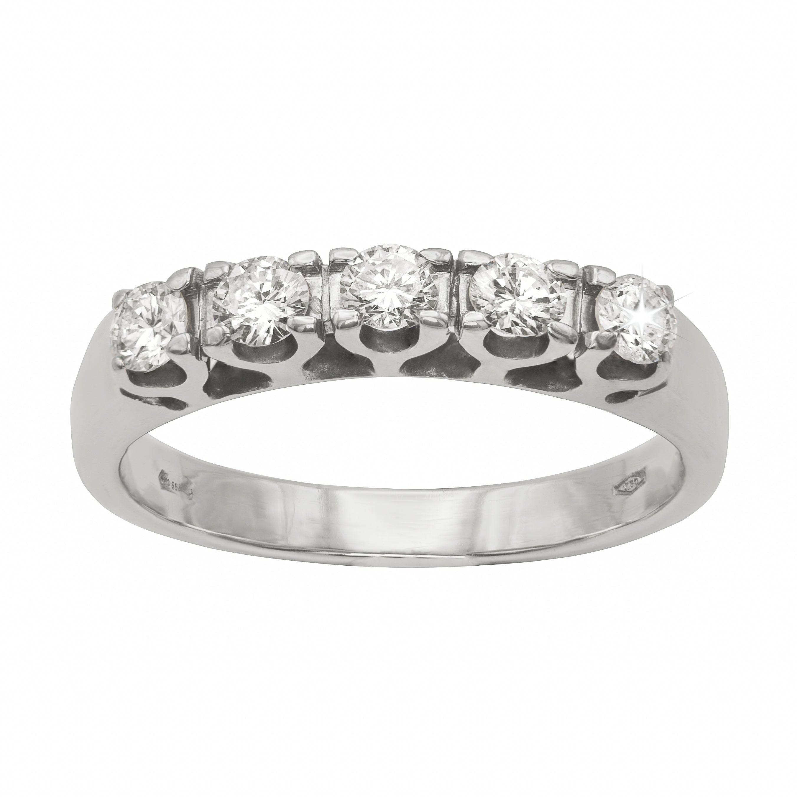 ANELLO VERETTA DIAMANTI NATURALI KT 0,55