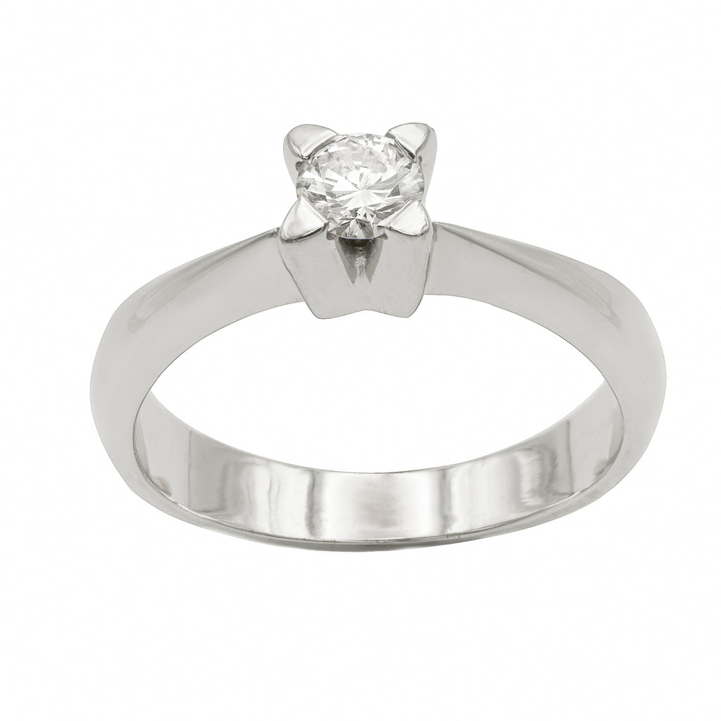 SOLITARIO DIAMANTE NATURALE KT 0,23  I COLOR VS2