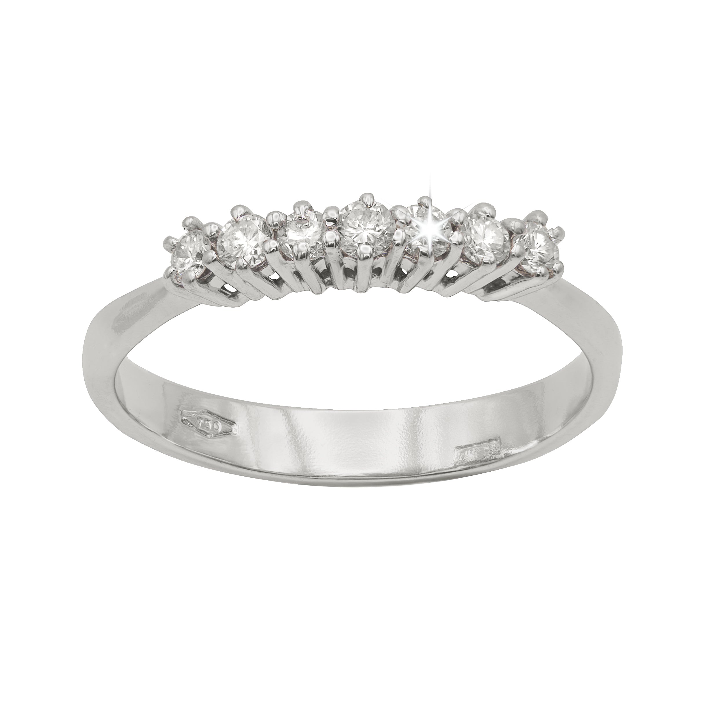 ANELLO VERETTA DIAMANTI NATURALI KT 0,21 G COLOR VS1