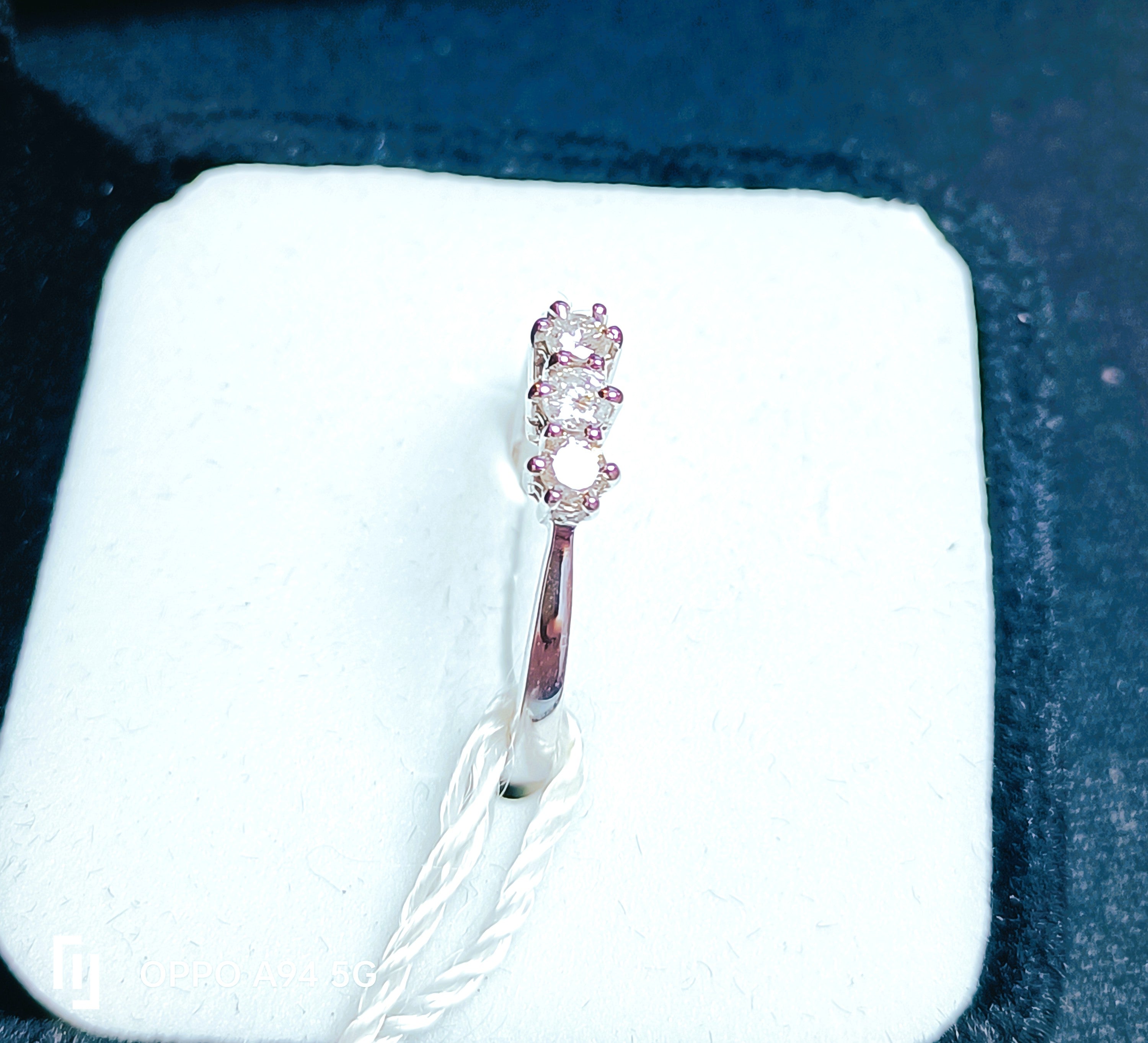 TRILOGY IN ORO BIANCO 18KT RICONDIZIONATO DIAMANTI NATURALI KT 0,18