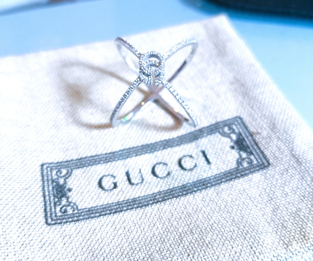 ANELLO GUCCI CON DIAMANTI NATURALI PER KT 0,71 G COLOR