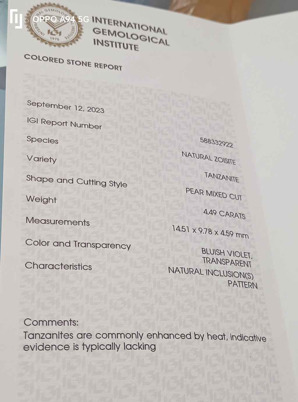 ANELLO GOCCIA TANZANITE E DIAMANTI.....KT 4,49 + KT 0,50 G COLOR VS