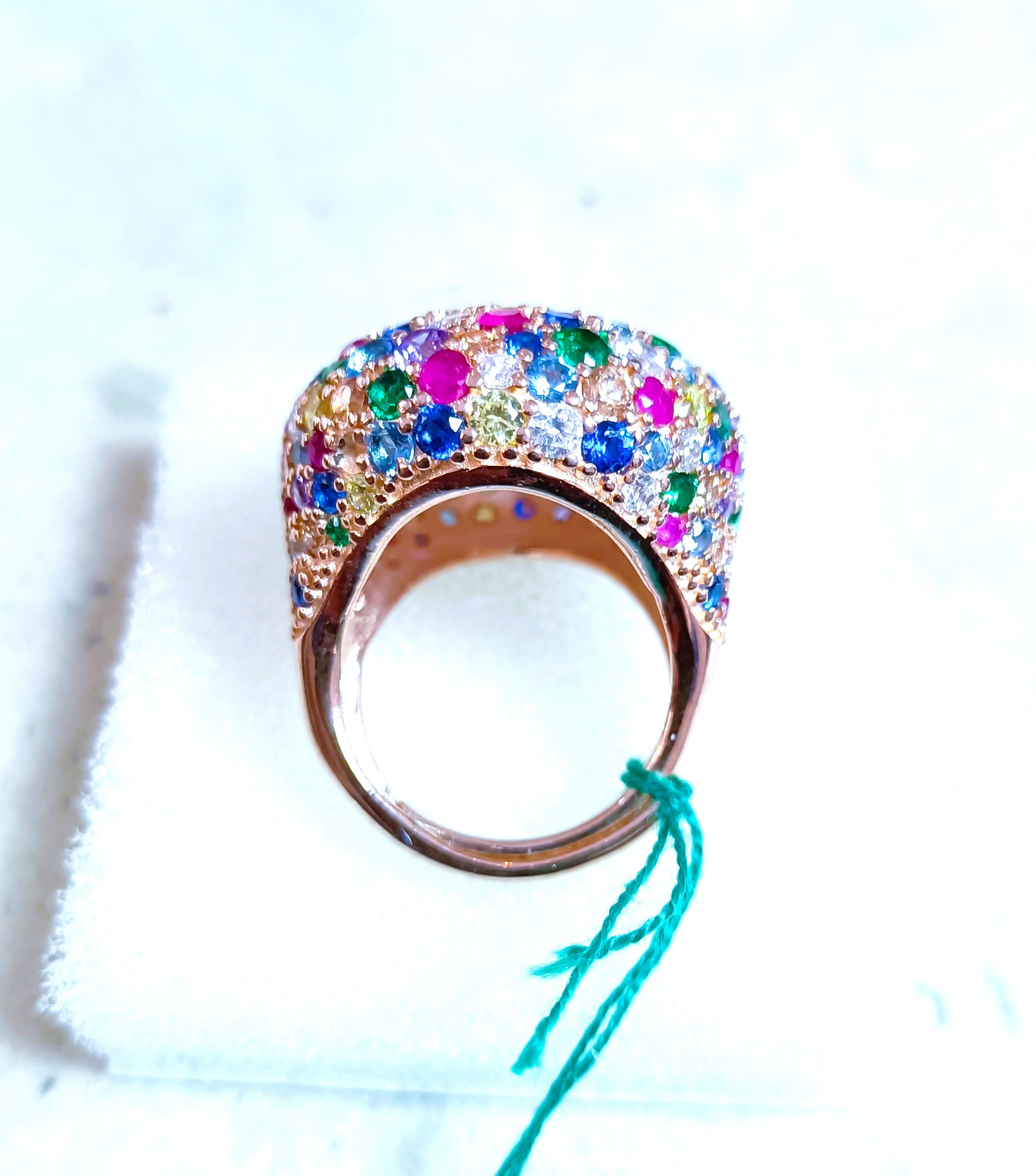 ANELLI MULTICOLORE IN ARGENTO 925  ALTA GIOIELLERIA