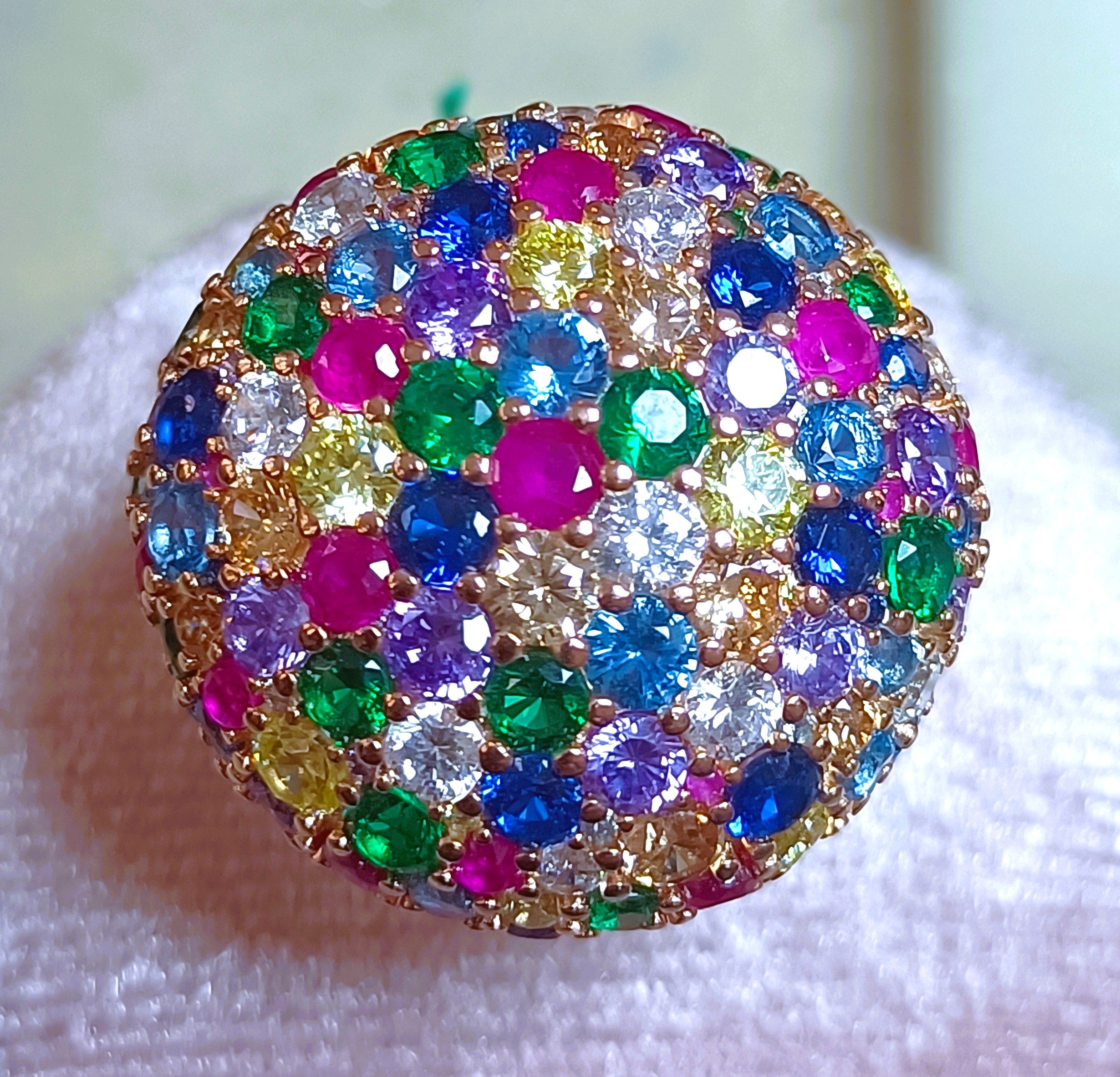 ANELLI MULTICOLORE IN ARGENTO 925  ALTA GIOIELLERIA
