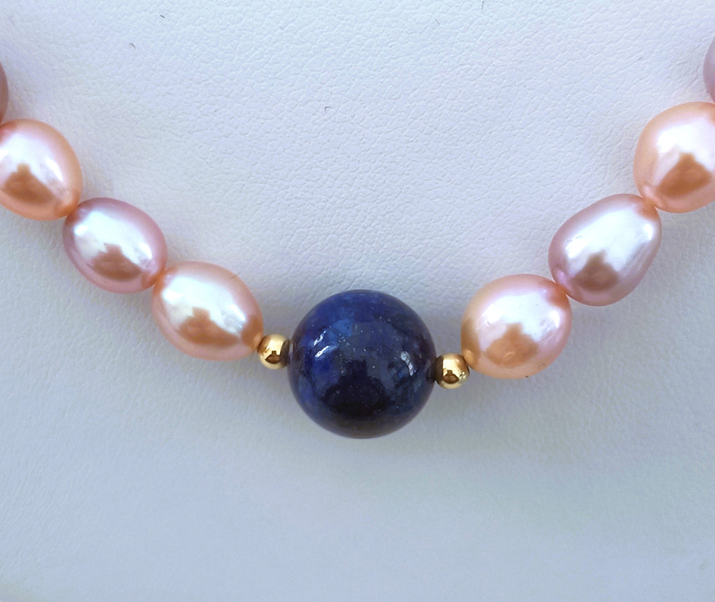 COLLANA DI PERLE AKOYA STUPENDA E ORO GIALLO 18KT