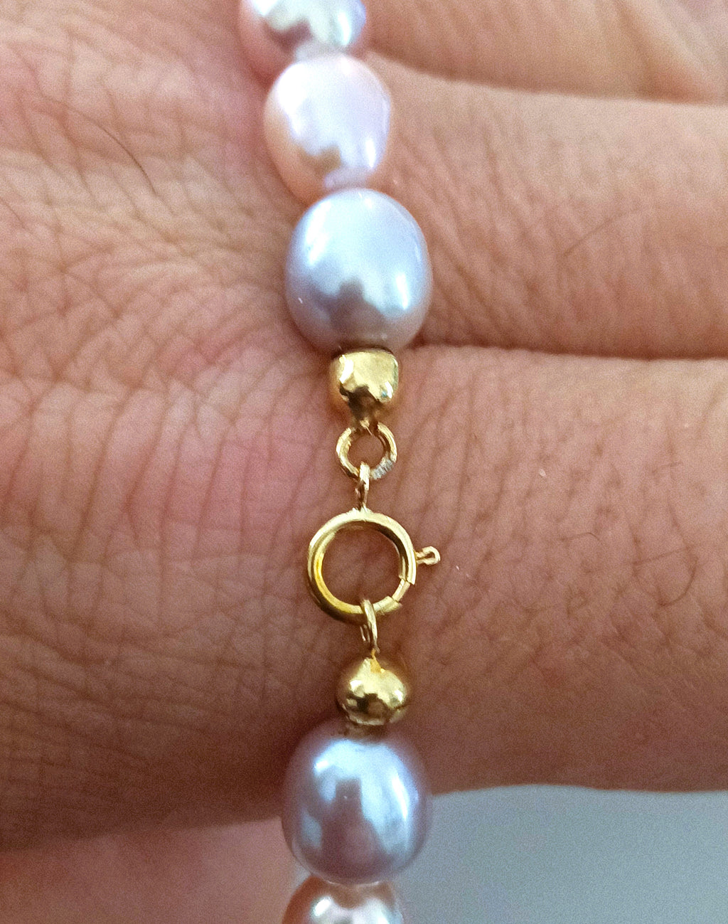 COLLANA DI PERLE AKOYA STUPENDA E ORO GIALLO 18KT