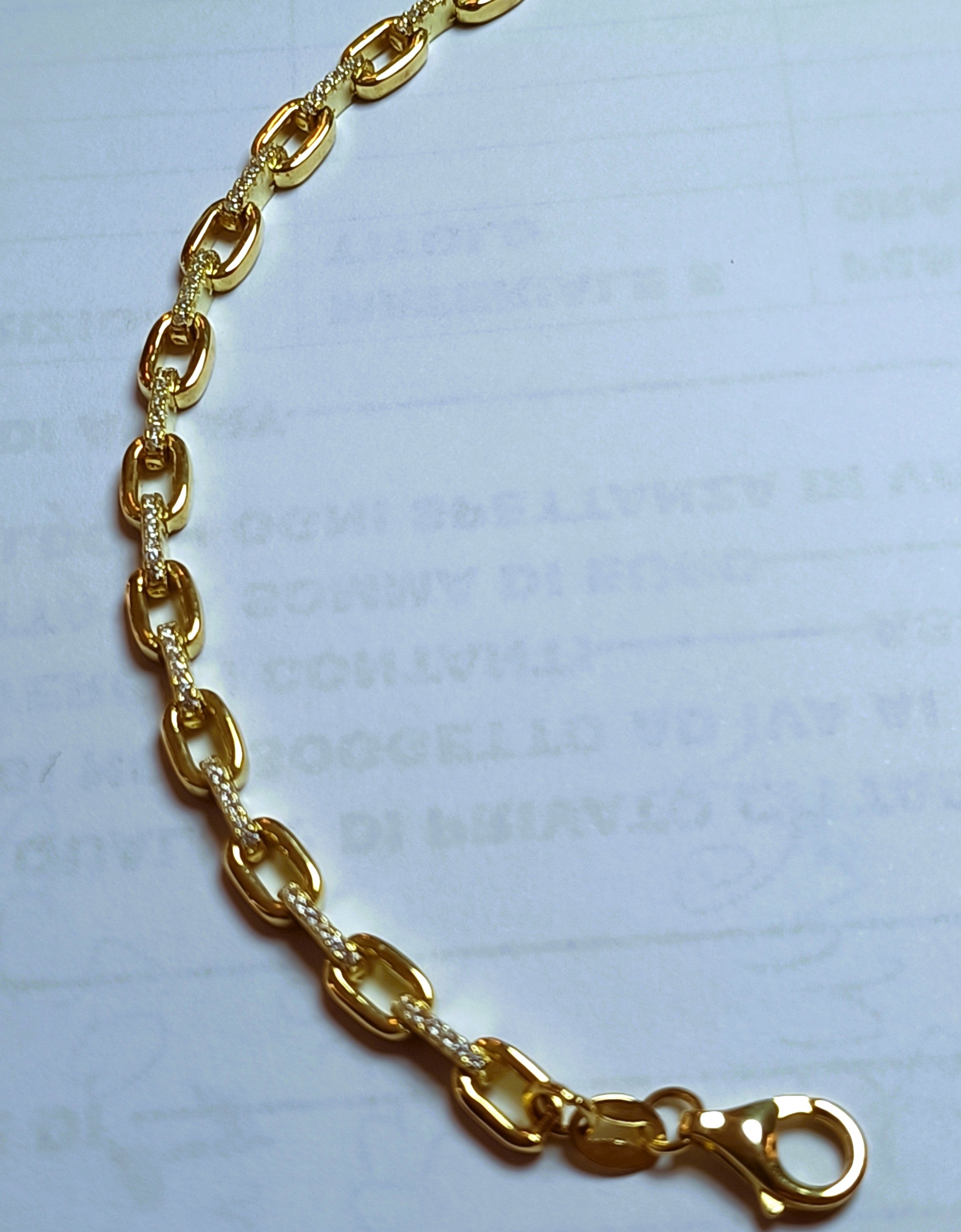 BRACCIALE IN ARGENTO 925 PLACCATO COLOR ORO