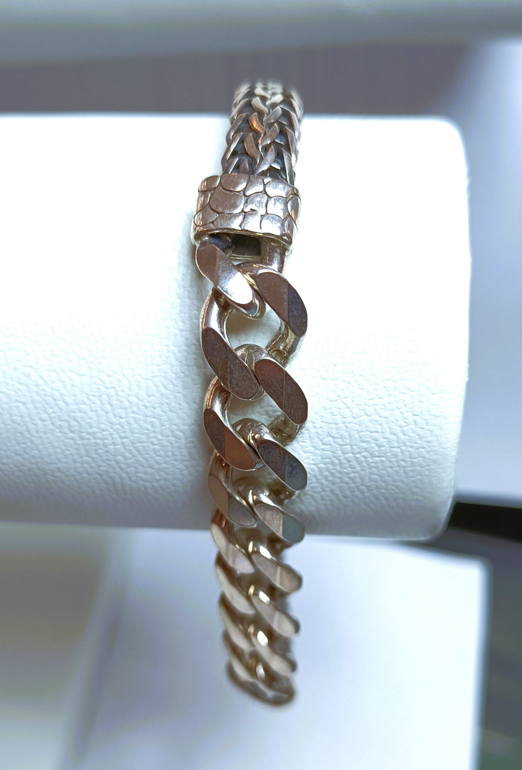 BRACCIALE IN ARGENTO 925 ANTICATO BRUNITO DA UOMO