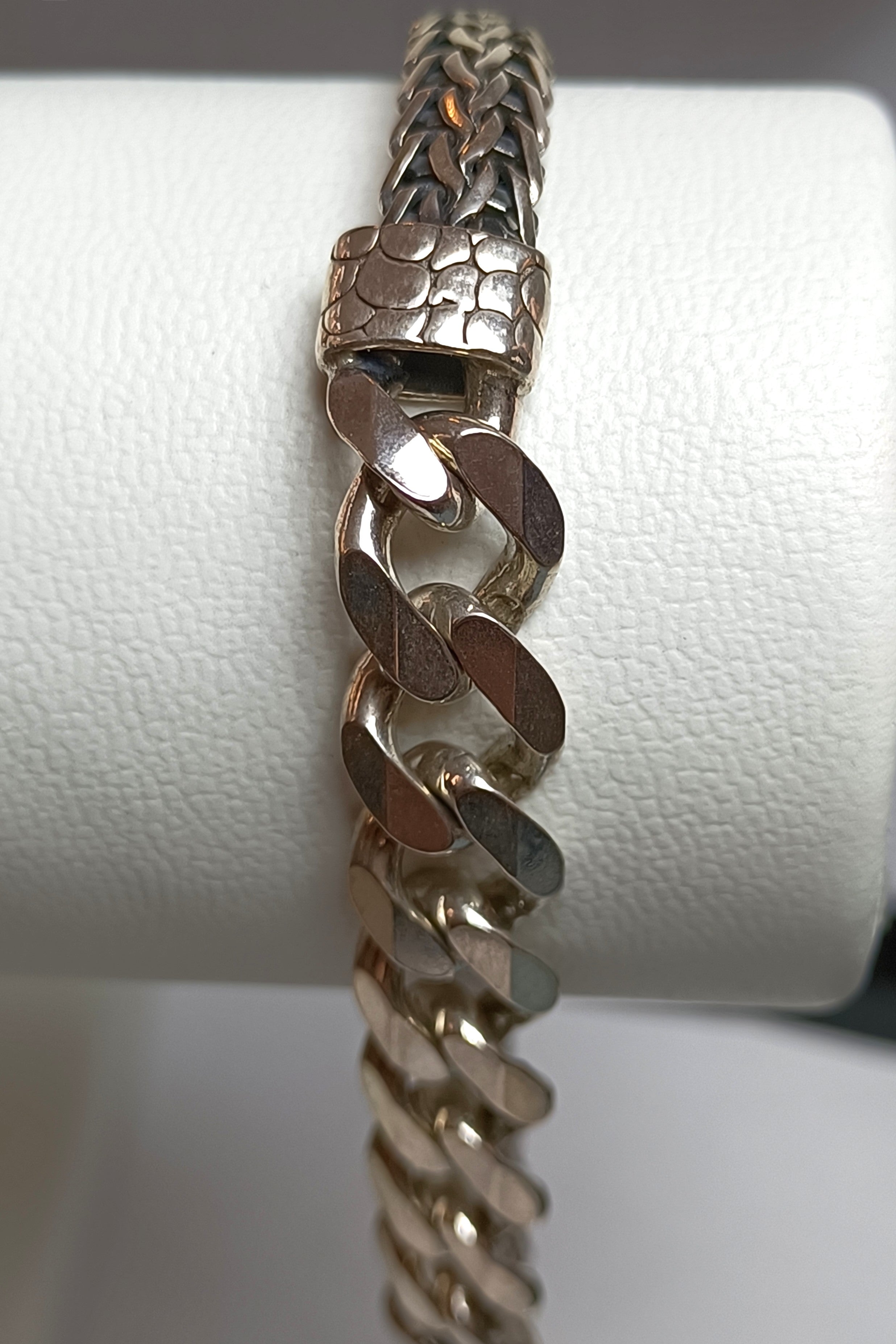 BRACCIALE IN ARGENTO 925 ANTICATO BRUNITO DA UOMO