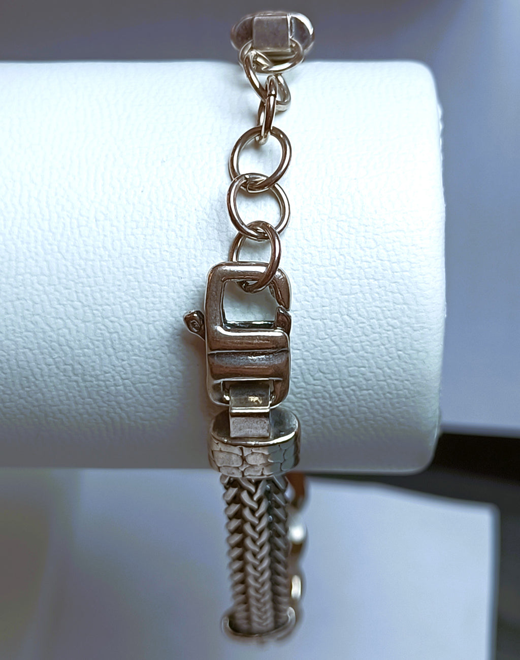 BRACCIALE IN ARGENTO 925 ANTICATO BRUNITO DA UOMO