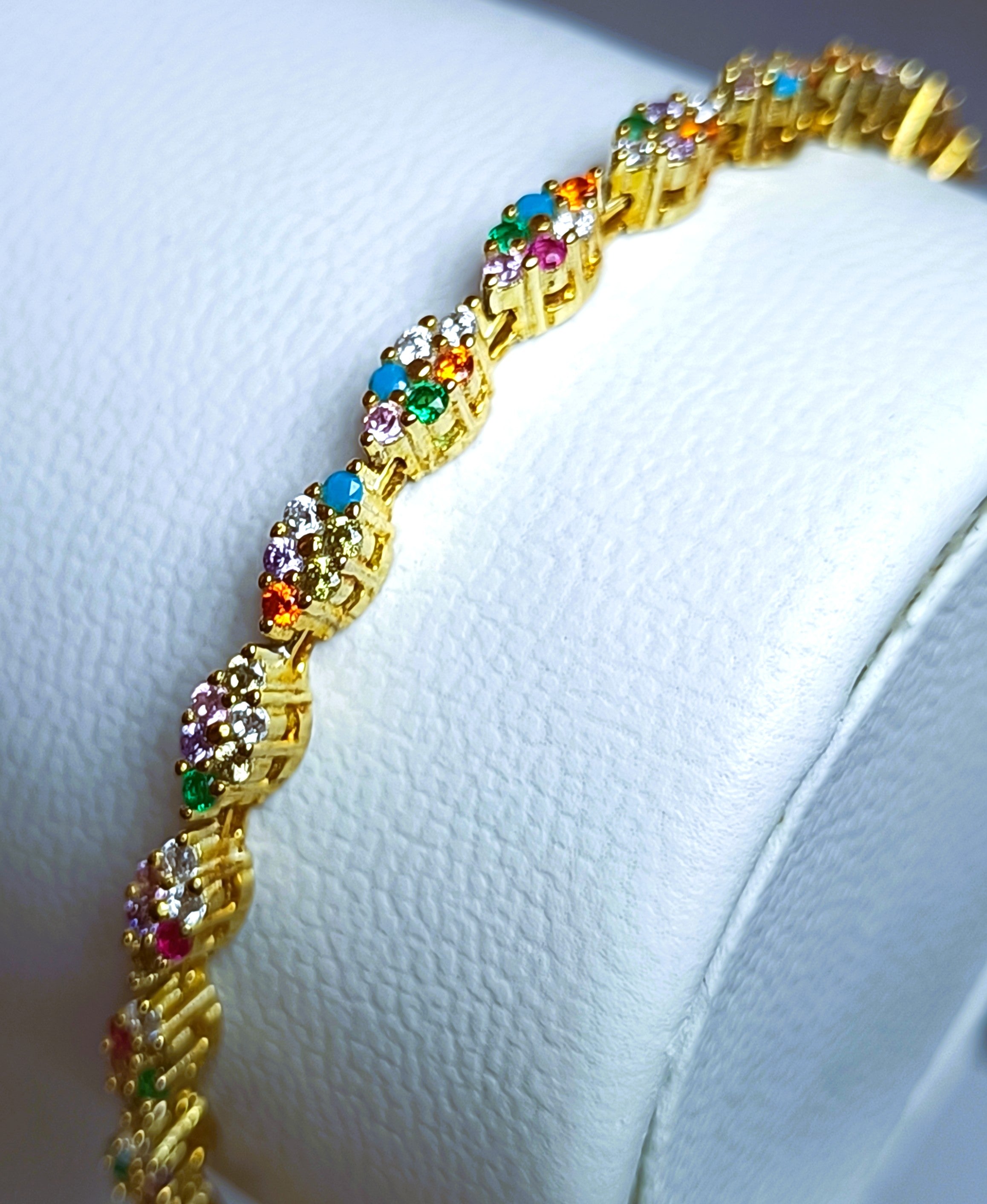 BRACCIALE SUPER LUMINOSO IN ARGENTO 925 COLOR ORO