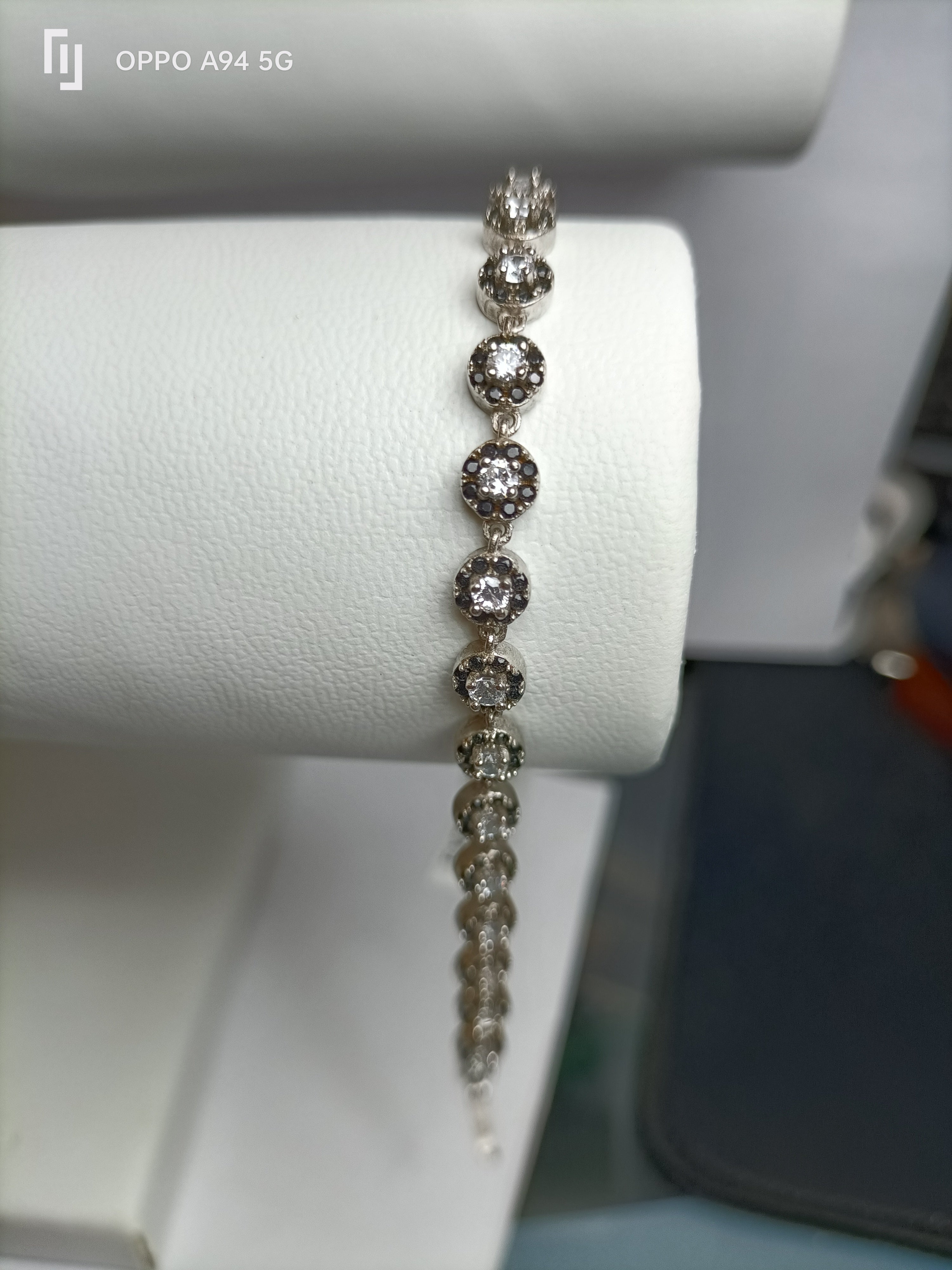 BRACCIALE IN ARGENTO 925 ULTRA FEMMINILE CON CUBIC ZIRCONIA BIANCHI E NERI