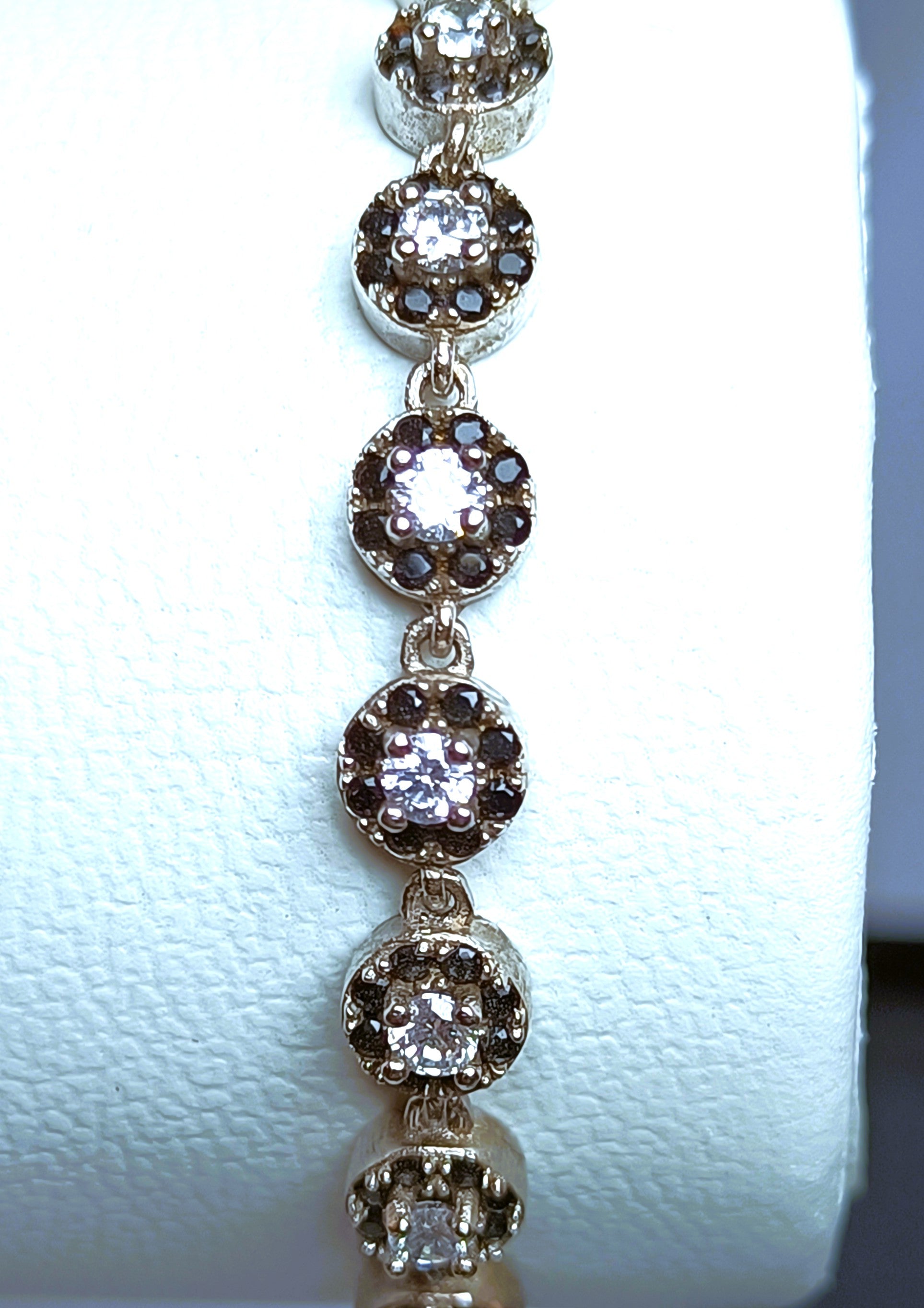 BRACCIALE IN ARGENTO 925 ULTRA FEMMINILE CON CUBIC ZIRCONIA BIANCHI E NERI