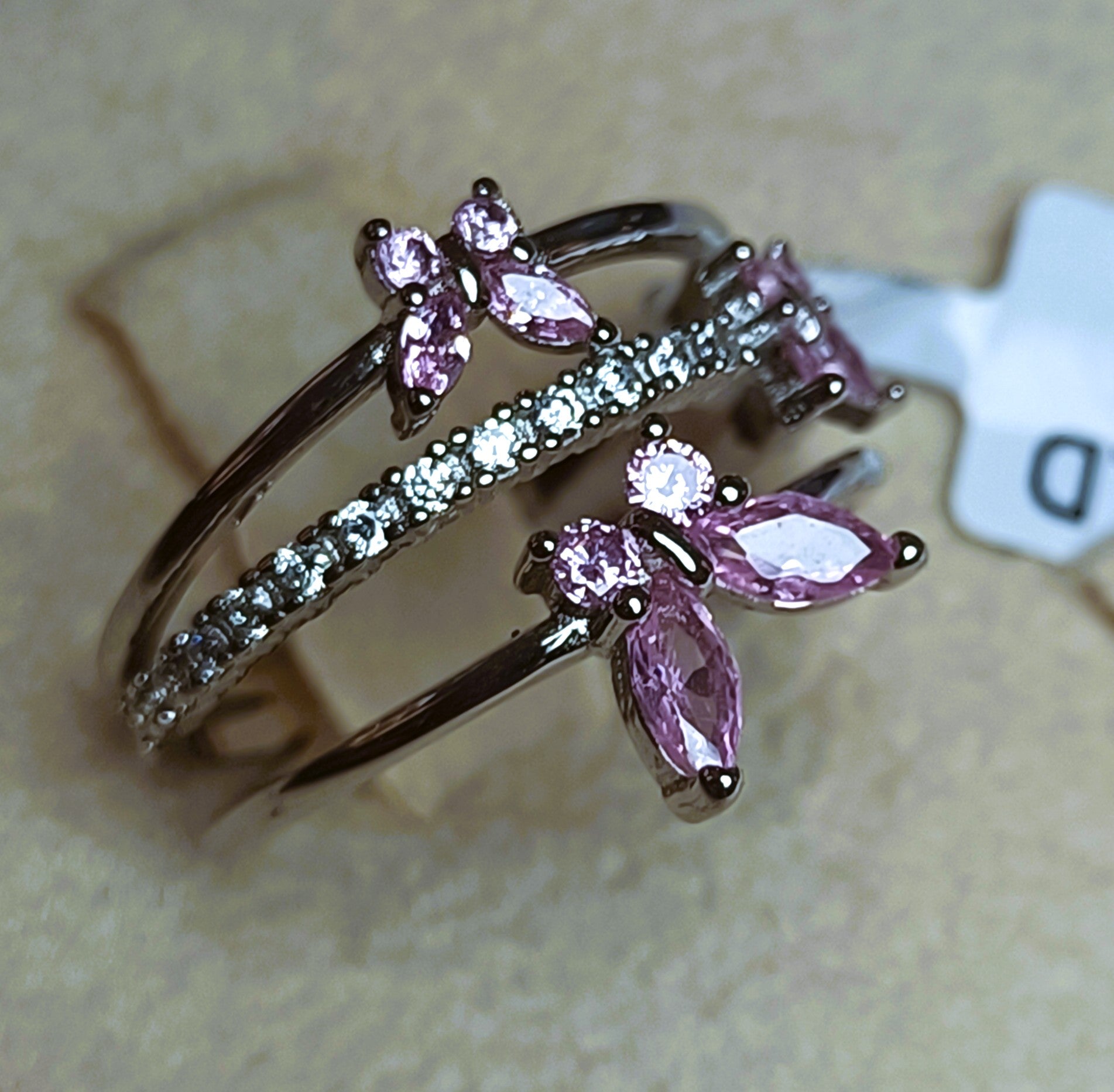 ANELLO FASCIA APERTA IN ARGENTO 925 E CUBIC ZIRCONIA