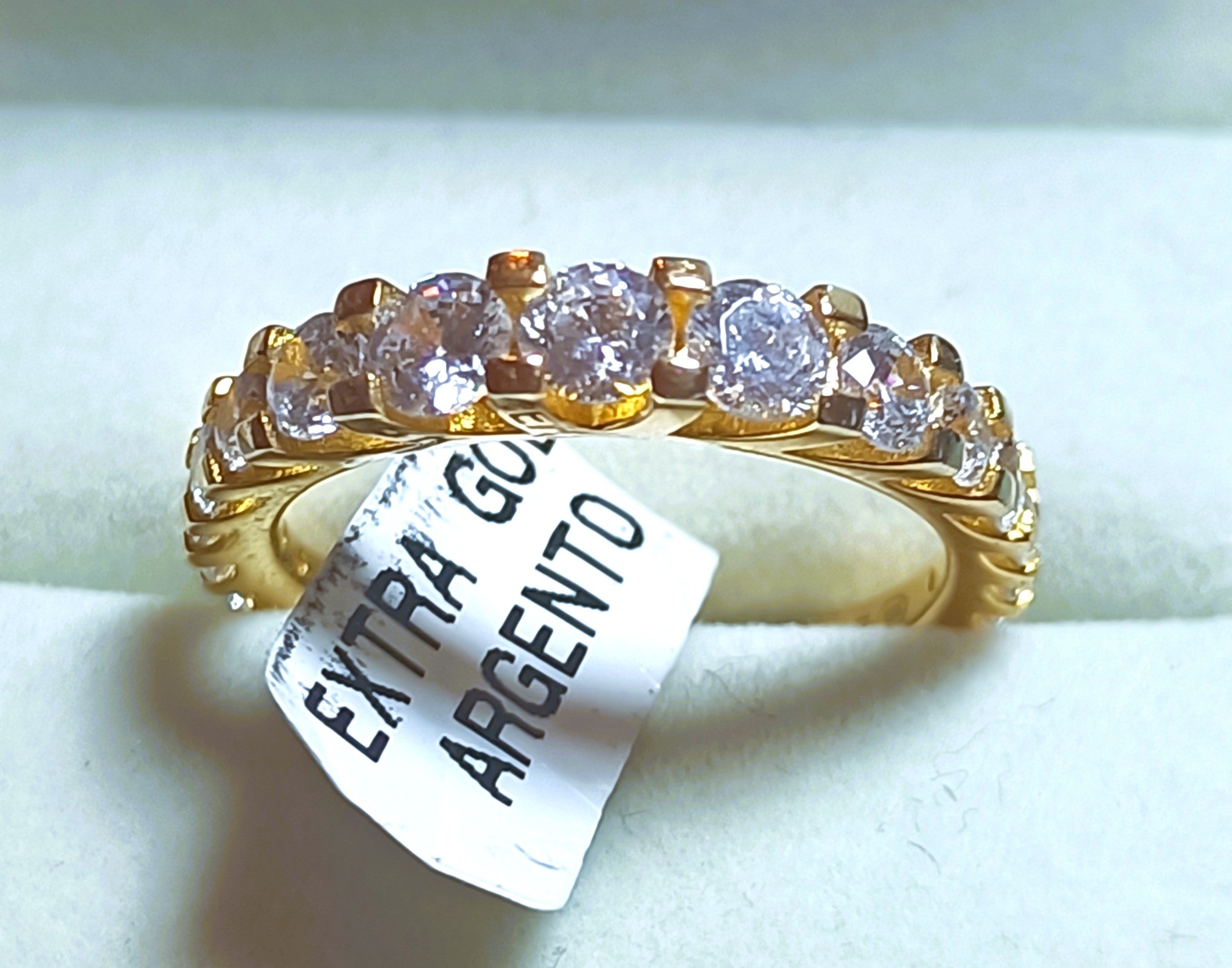 MAXI VERETTA IN ARGENTO 925 E ZIRCONI BIANCHI LUMINOSI