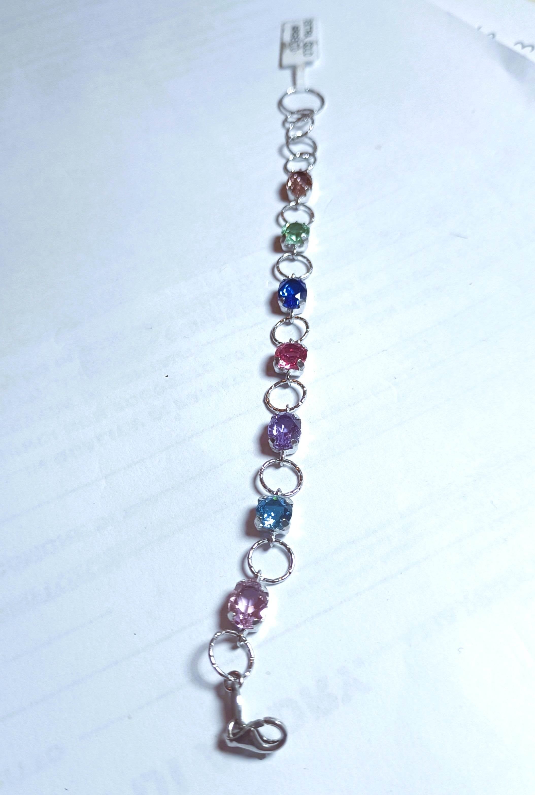 BRACCIALE A CERCHIETTI MULTICOLORI IN ARGENTO 925