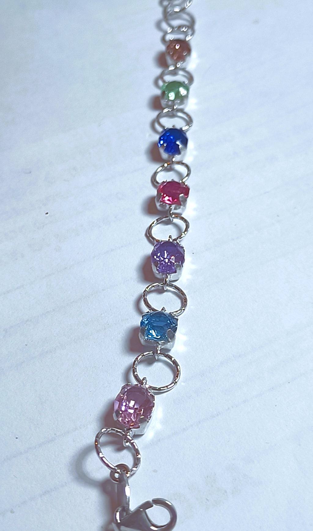 BRACCIALE A CERCHIETTI MULTICOLORI IN ARGENTO 925