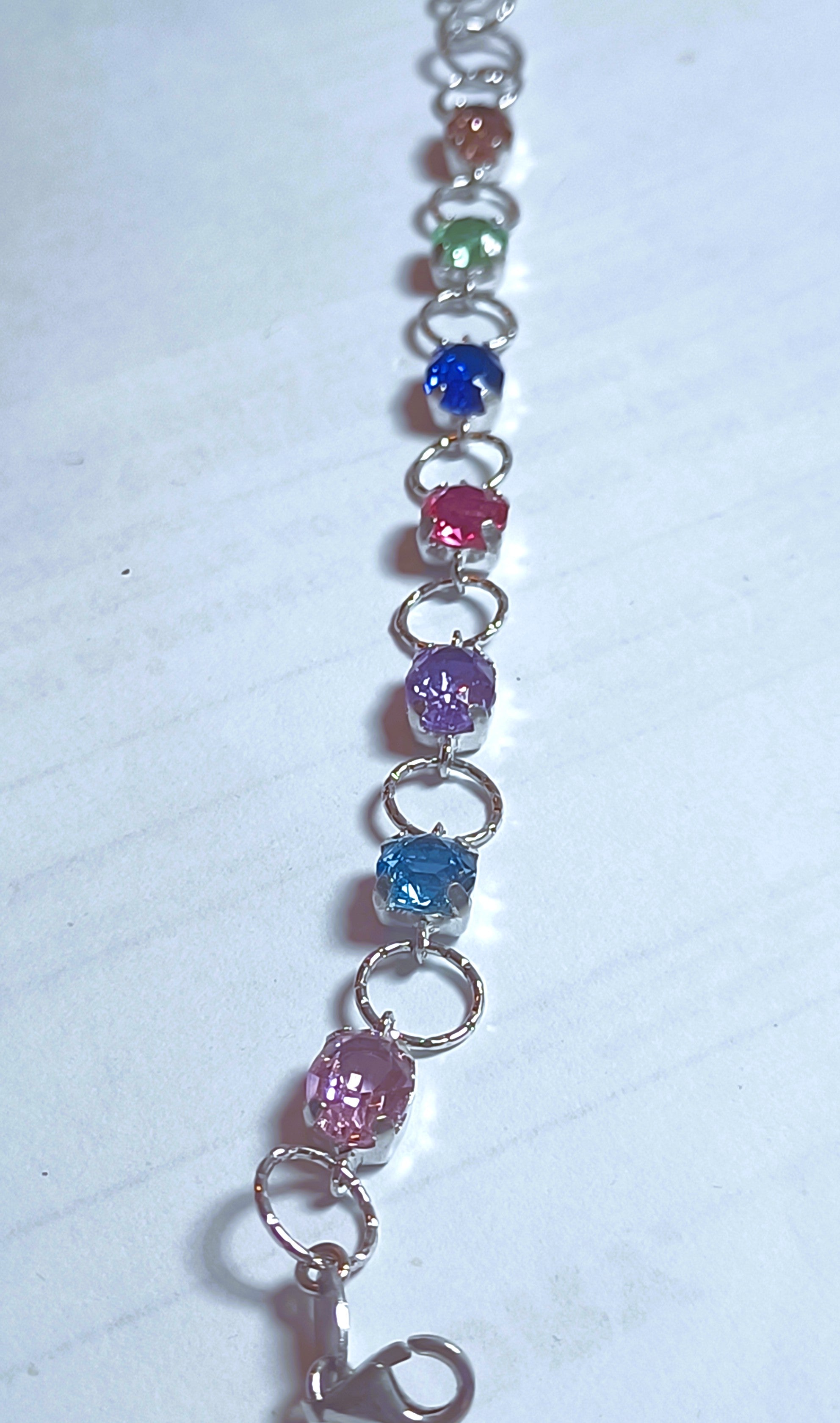 BRACCIALE A CERCHIETTI MULTICOLORI IN ARGENTO 925