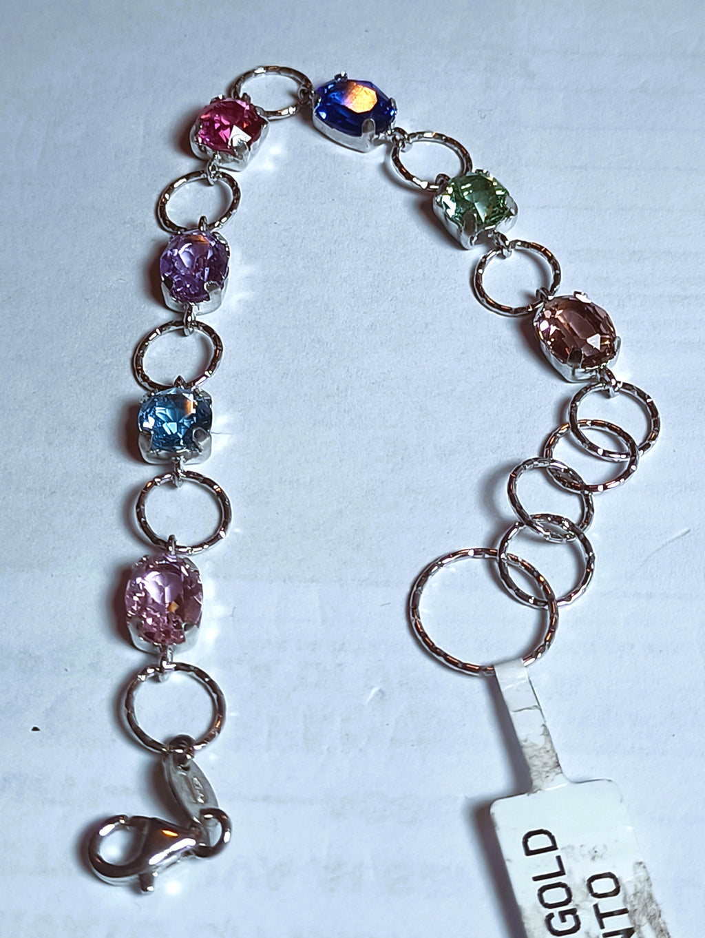 BRACCIALE A CERCHIETTI MULTICOLORI IN ARGENTO 925