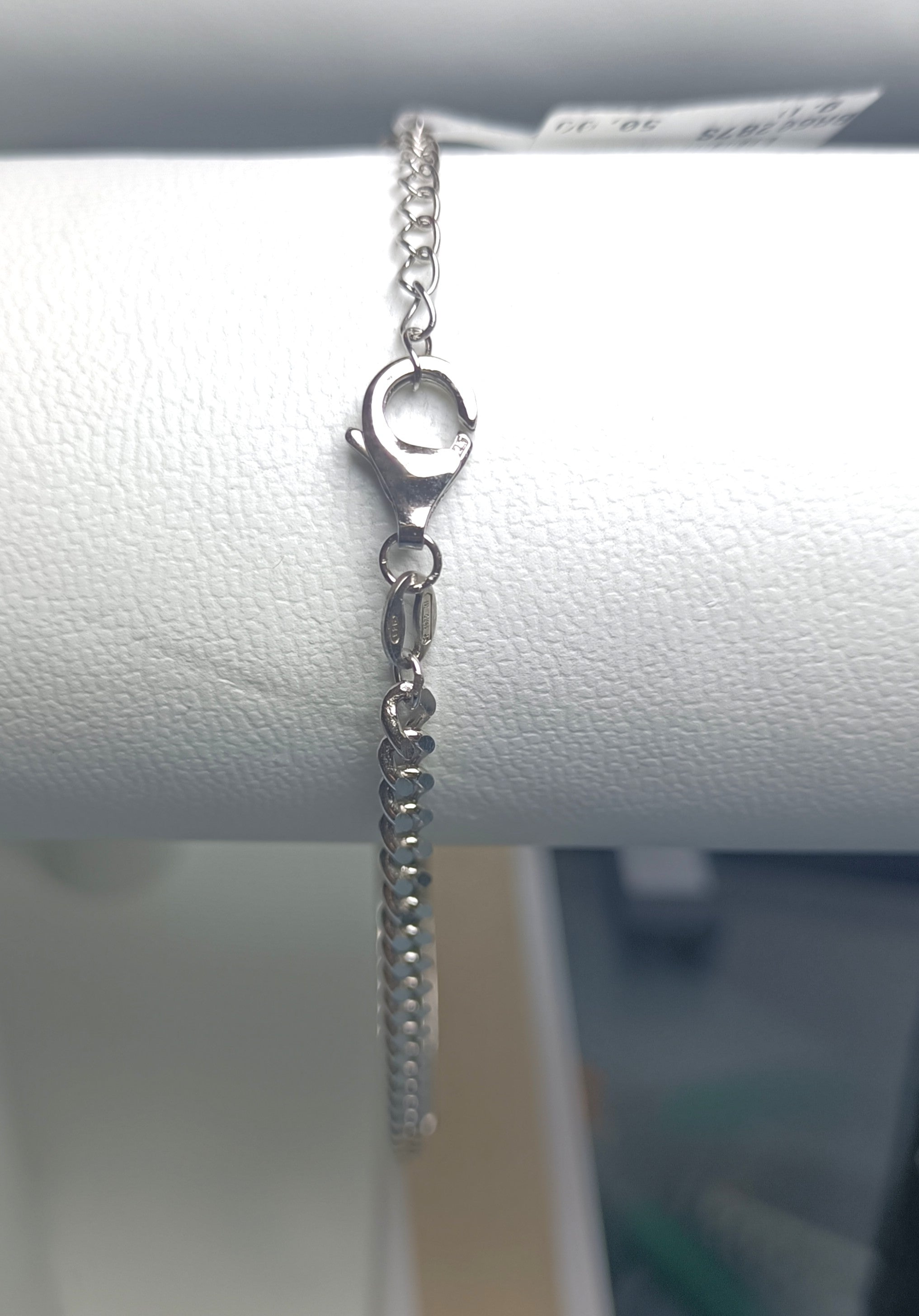 BRACCIALE PIASTRINA E ZIRCONI IN ARGENTO 925