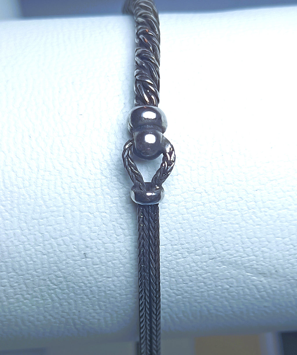 BRACCIALE IN ARGENTO BRUNITO 925 DA UOMO