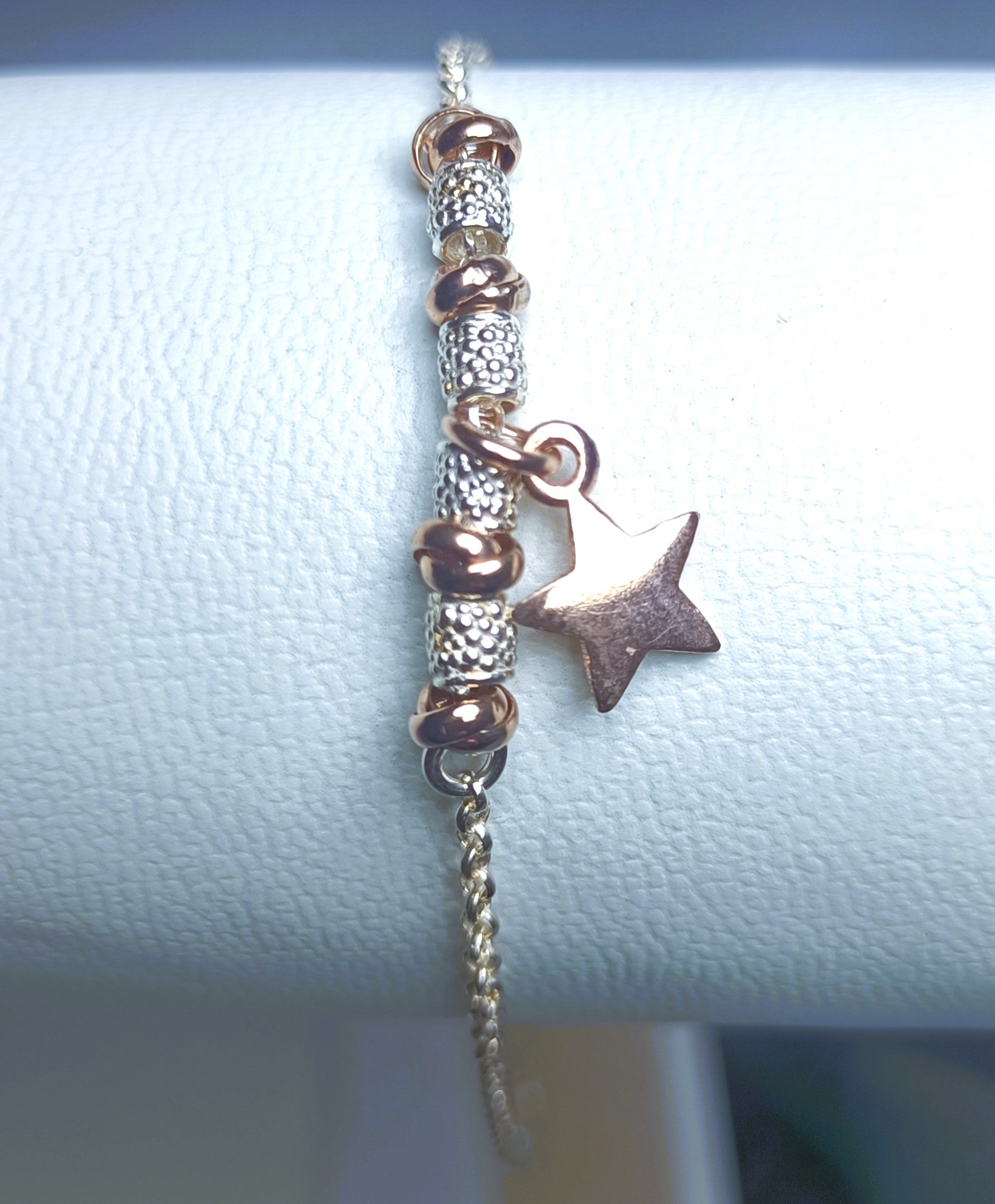 BRACCIALE IN ARGENTO 925 CON INSERTI ARGENTO ROSE'