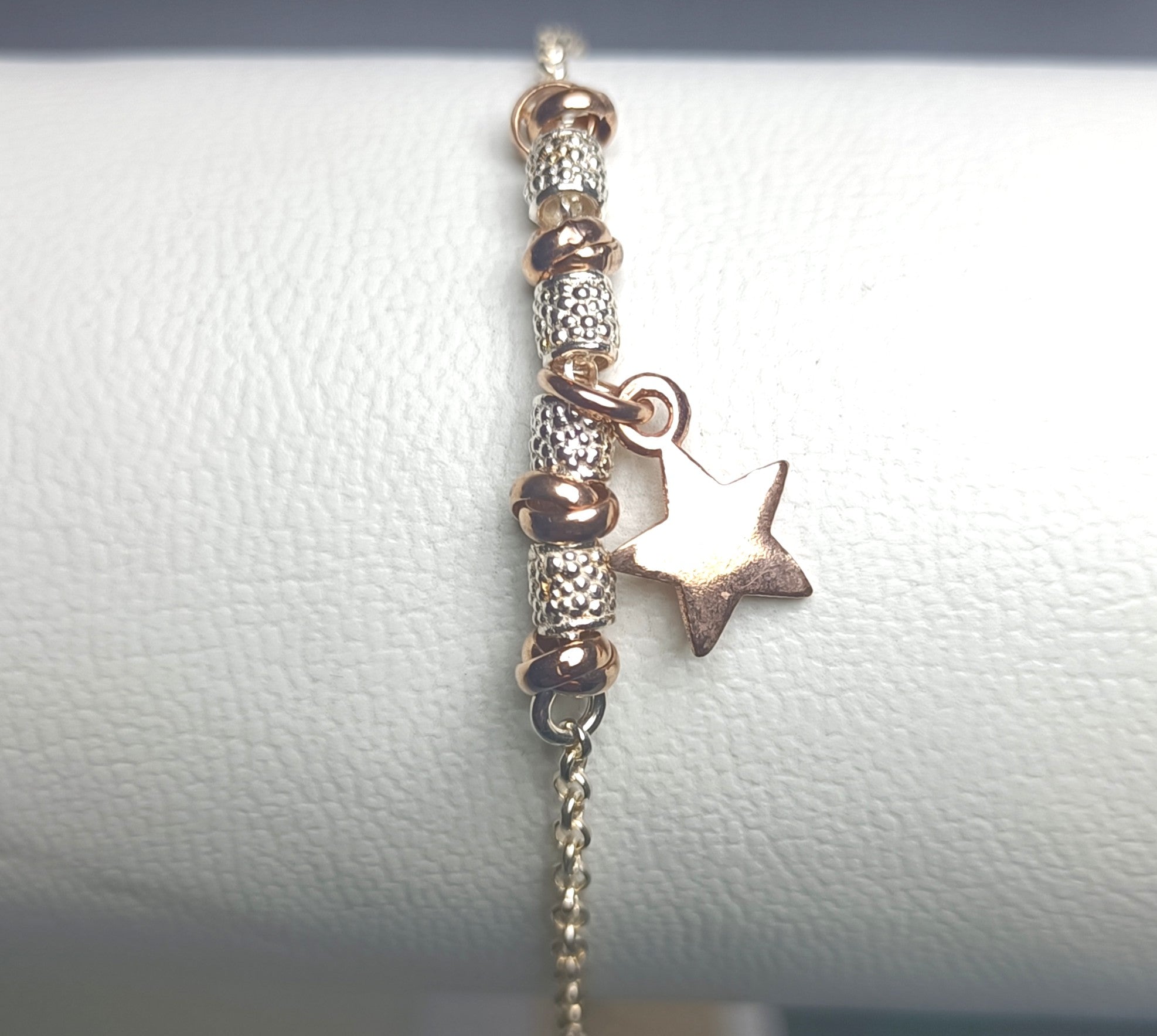 BRACCIALE IN ARGENTO 925 CON INSERTI ARGENTO ROSE'