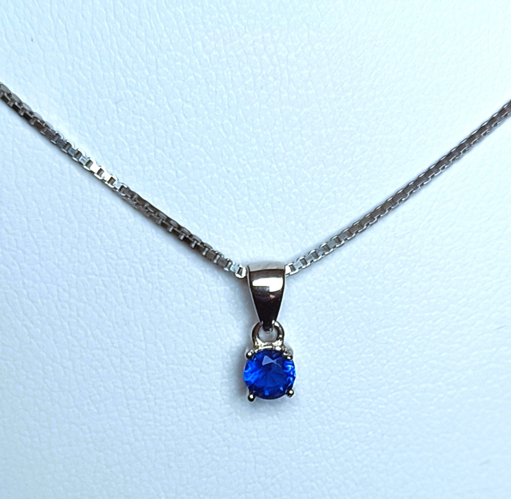 COLLANINA IN ARGENTO 925 CON ZIRCONE COLORATO BLU VERDE BIANCO