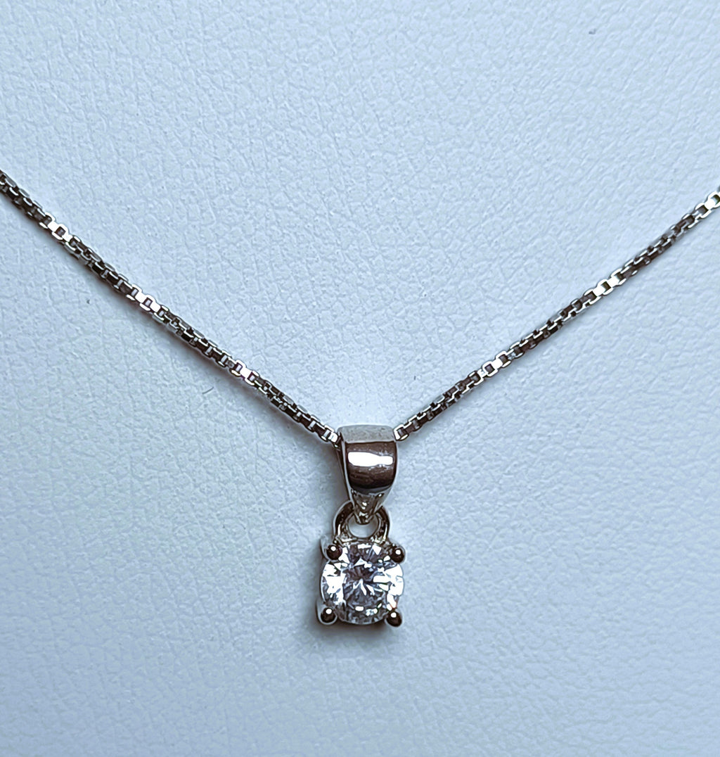 COLLANINA IN ARGENTO 925 CON ZIRCONE COLORATO BLU VERDE BIANCO