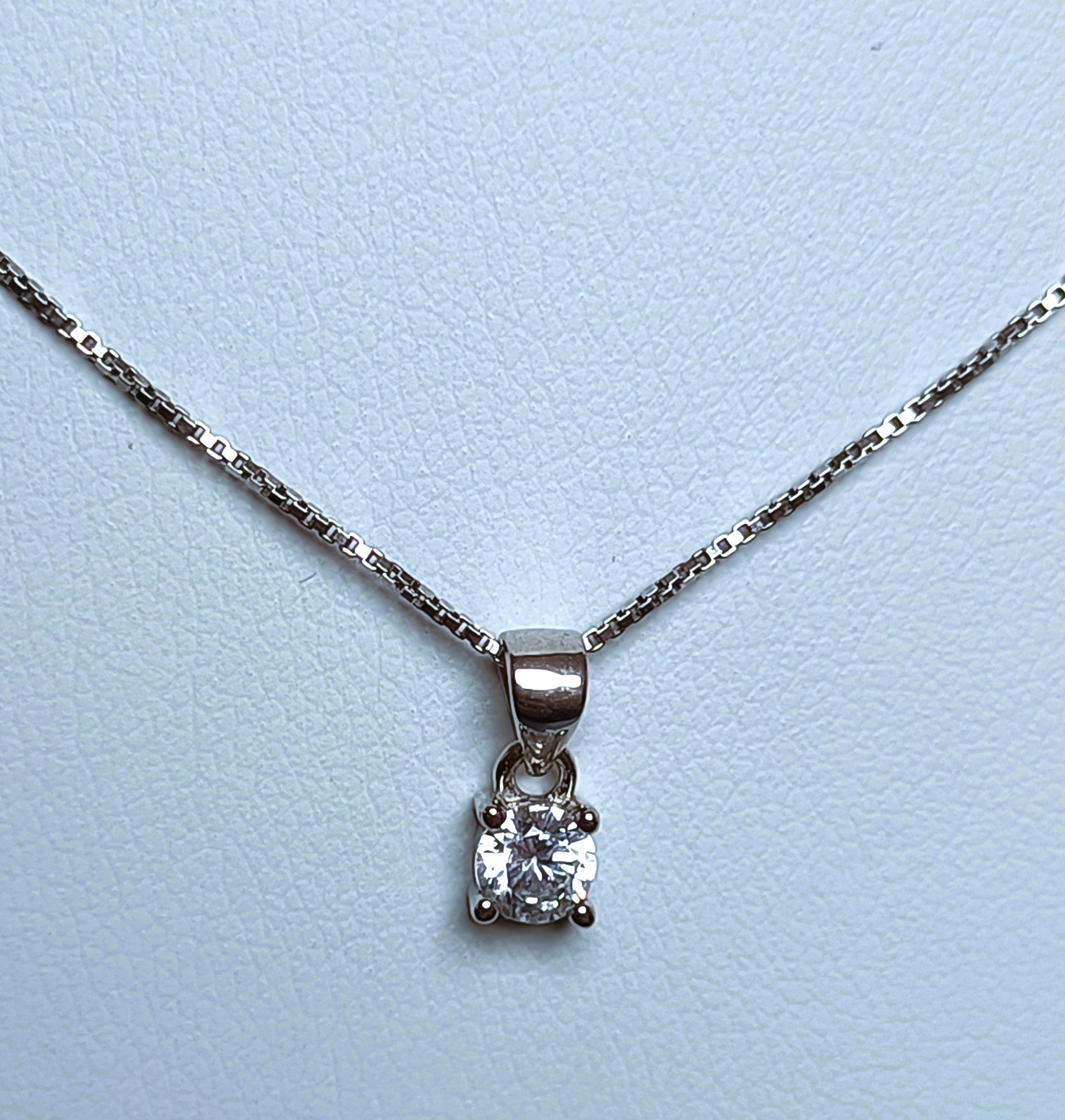 COLLANINA IN ARGENTO 925 CON ZIRCONE COLORATO BLU VERDE BIANCO