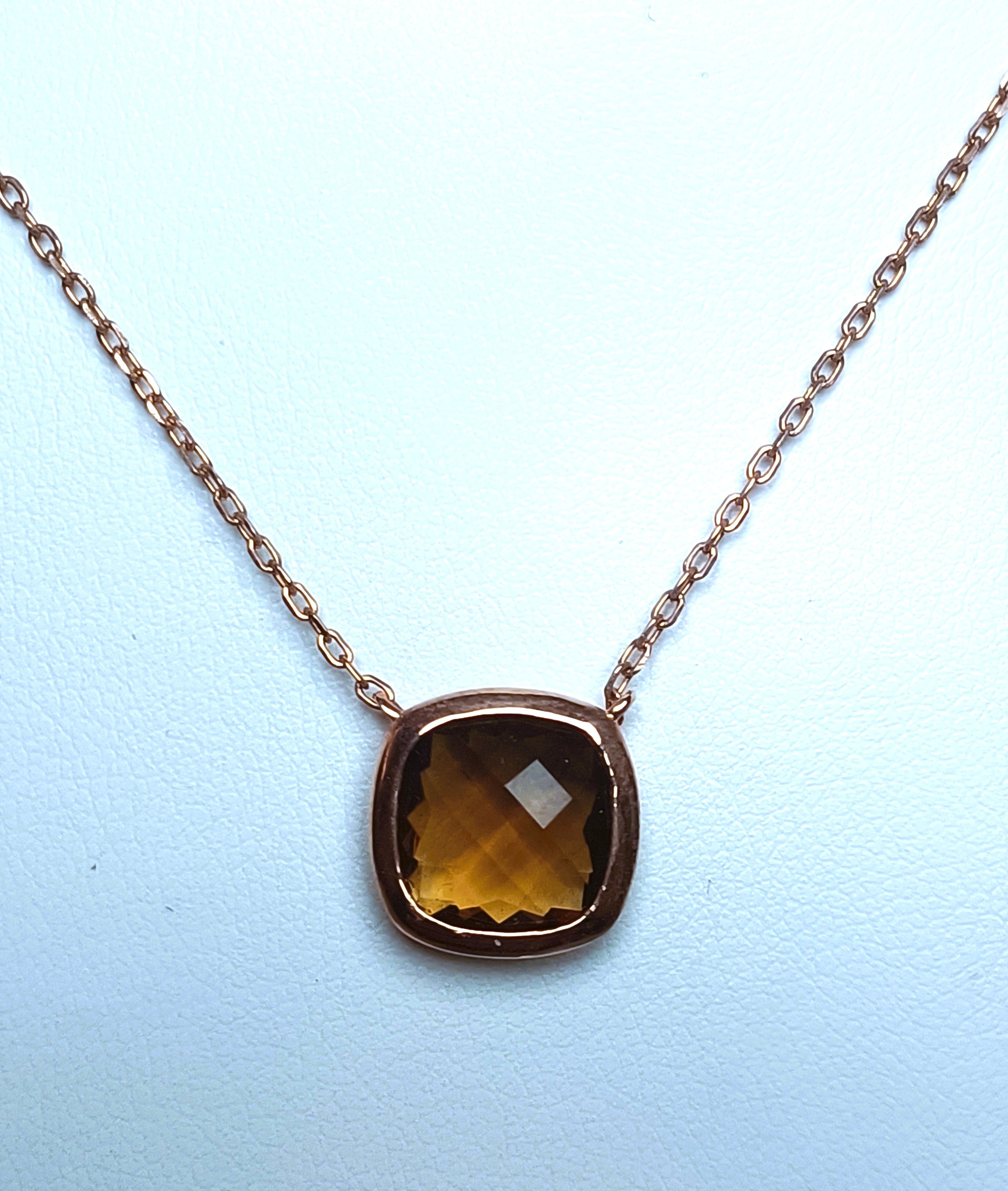 COLLANINA IN ARGENTO 925 PIETRA VIOLA E MARRONE