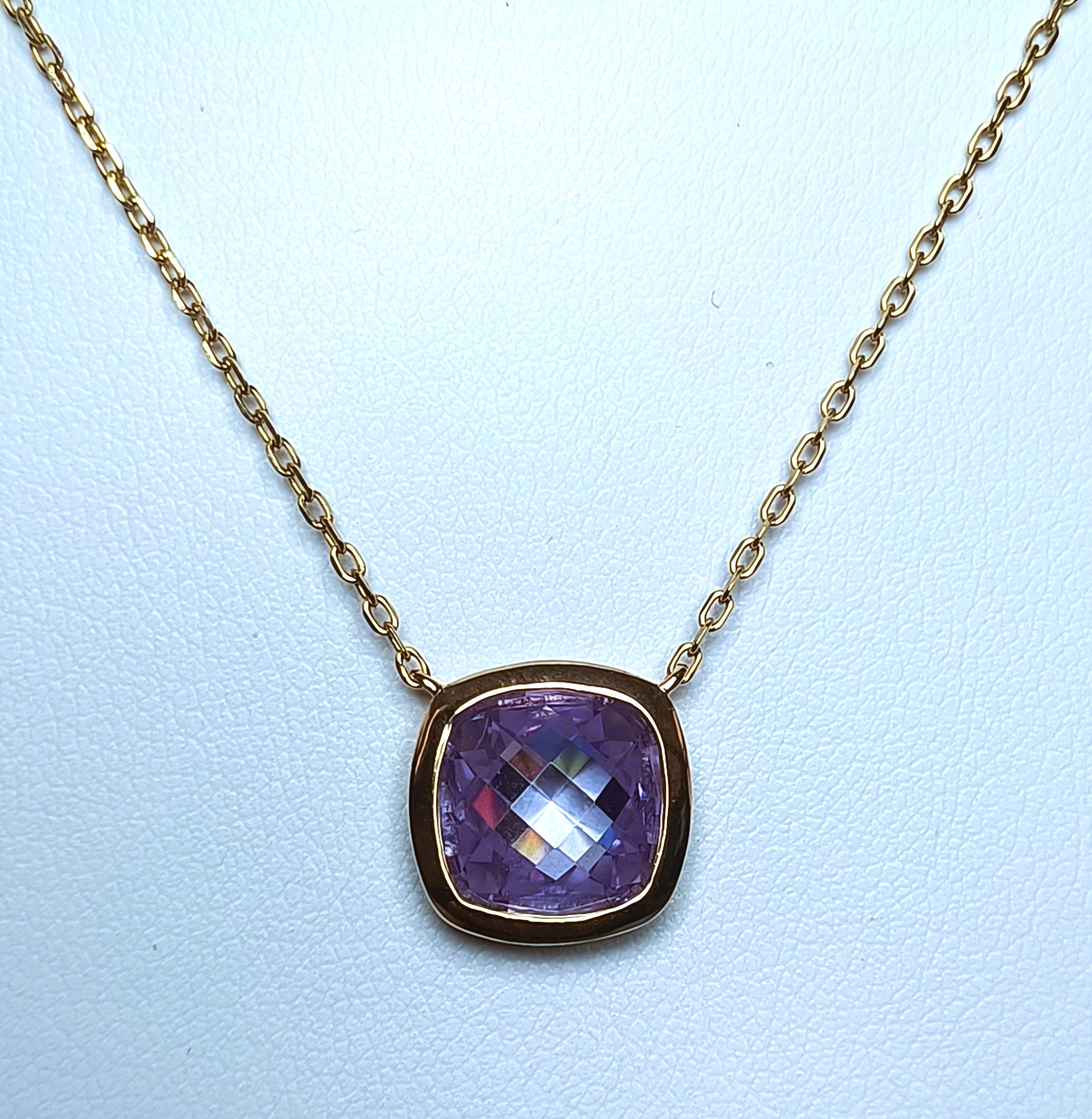 COLLANINA IN ARGENTO 925 PIETRA VIOLA E MARRONE