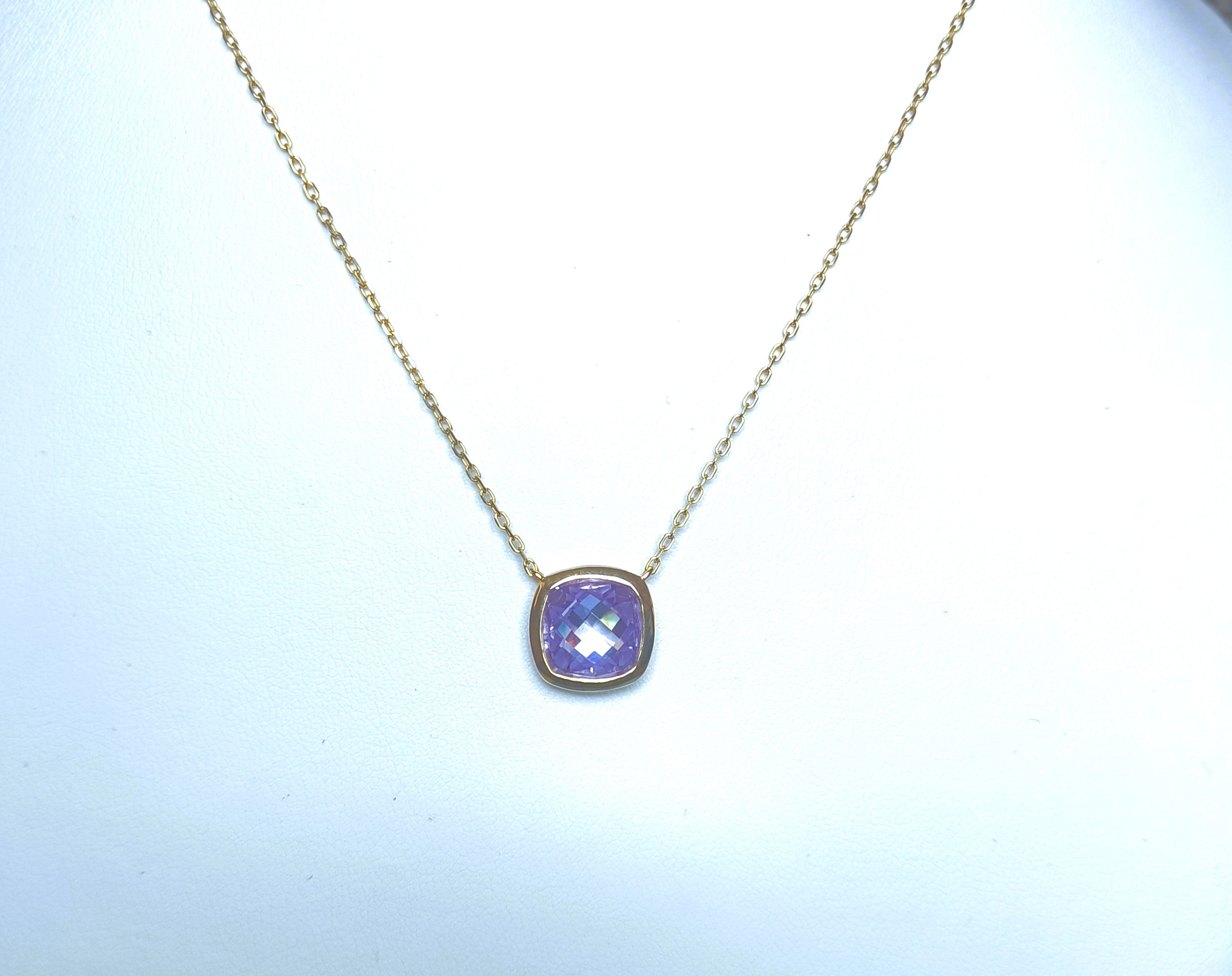 COLLANINA IN ARGENTO 925 PIETRA VIOLA E MARRONE