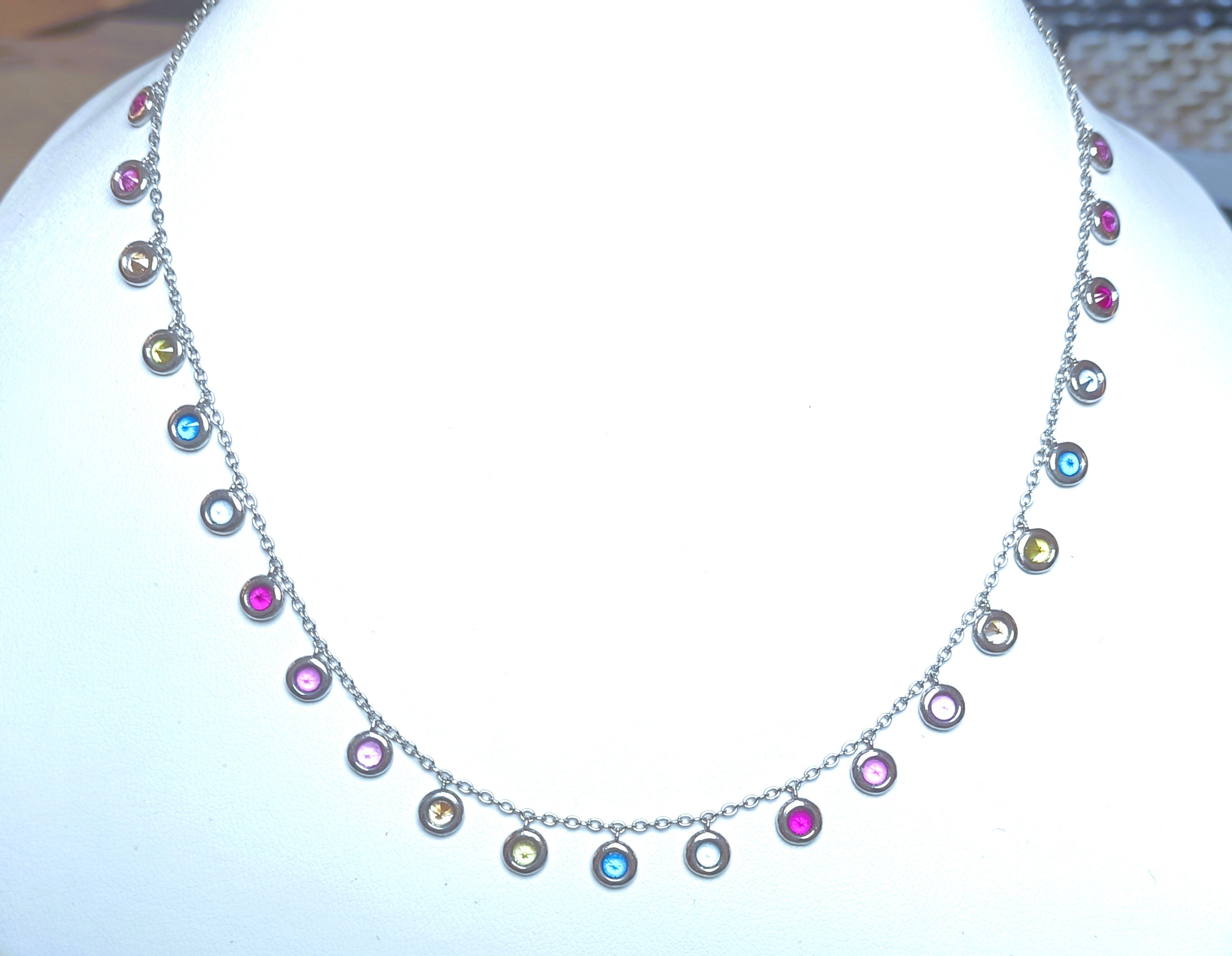 COLLANA IN ARGENTO 925 PIETRE MULTICOLOR