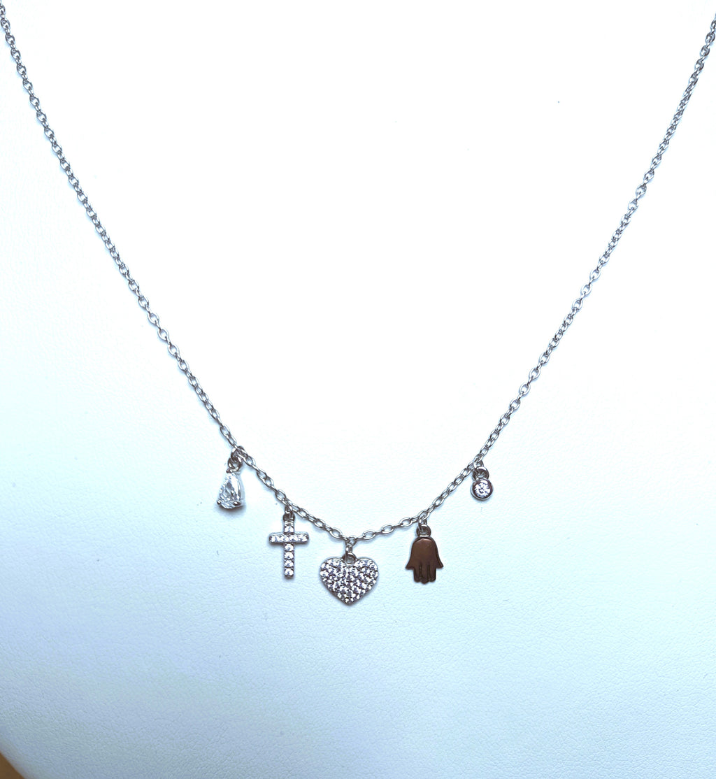 COLLANINA IN ARGENTO 925 E 5 PENDENTI