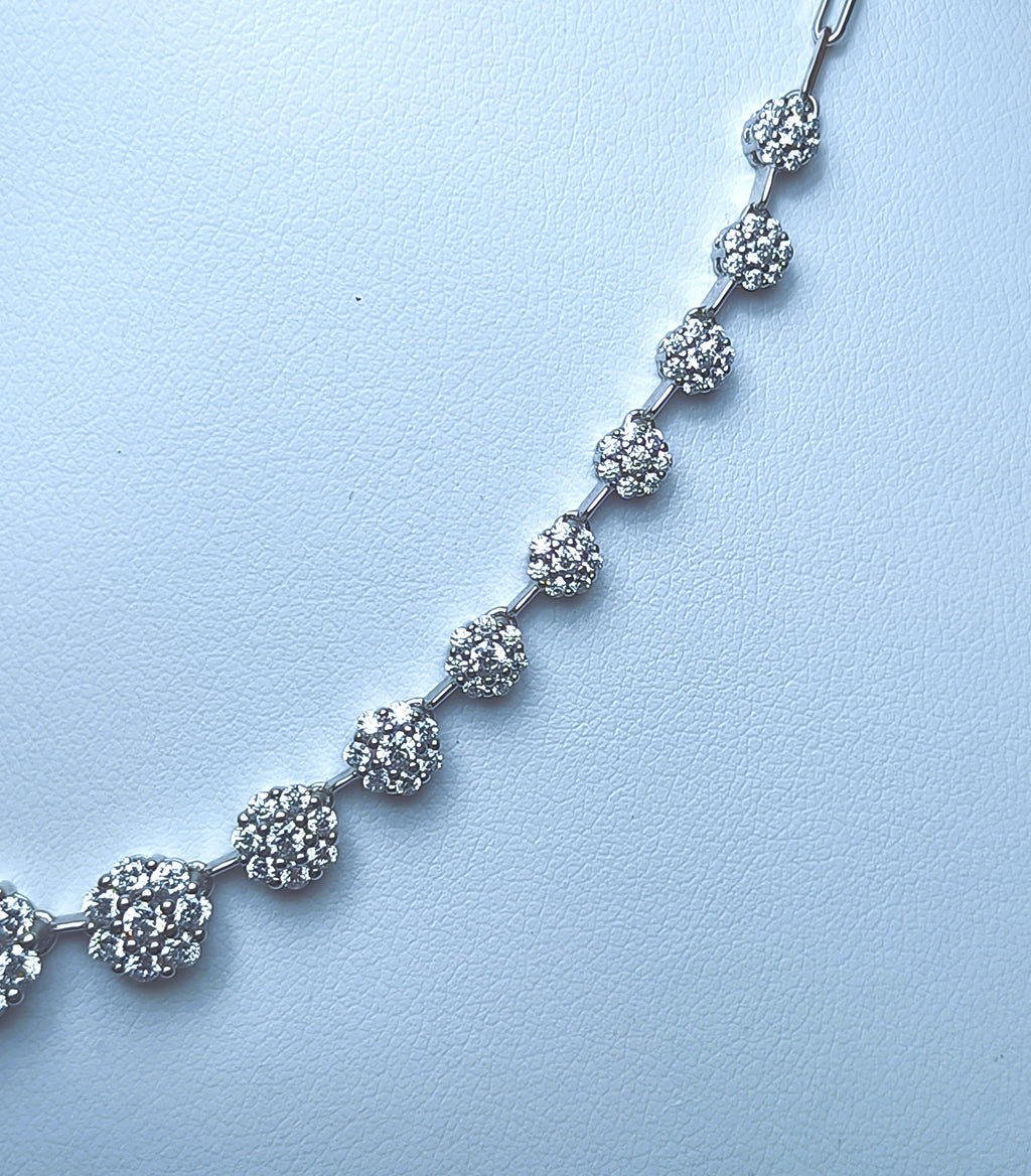 GIOIELLO IN ARGENTO 925 COLLANA CON ZIRCONI MERAVIGLIOSI