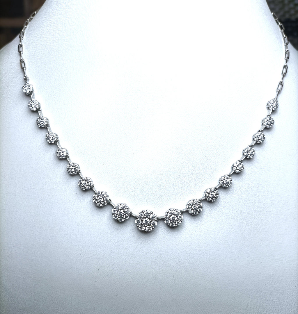 GIOIELLO IN ARGENTO 925 COLLANA CON ZIRCONI MERAVIGLIOSI