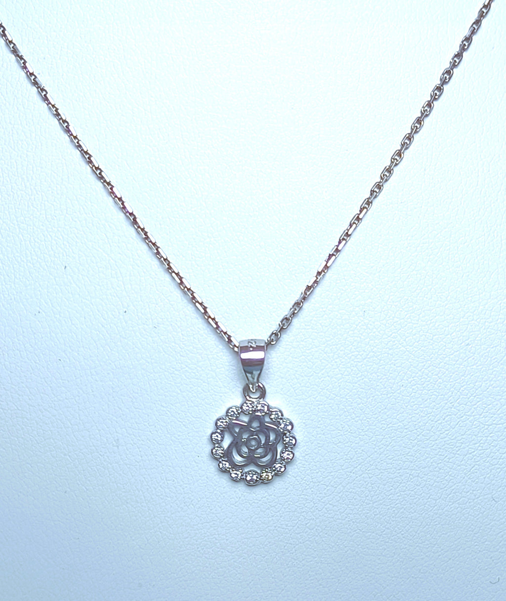 COLLANINA CON PENDENTE E ZIRCONI IN ARGENTO 925