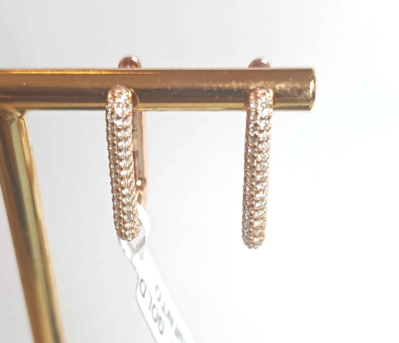 ORECCHINI IN ARGENTO 925 ROSE' CON ZIRCONI LUMINOSI DESIGN STUPENDO