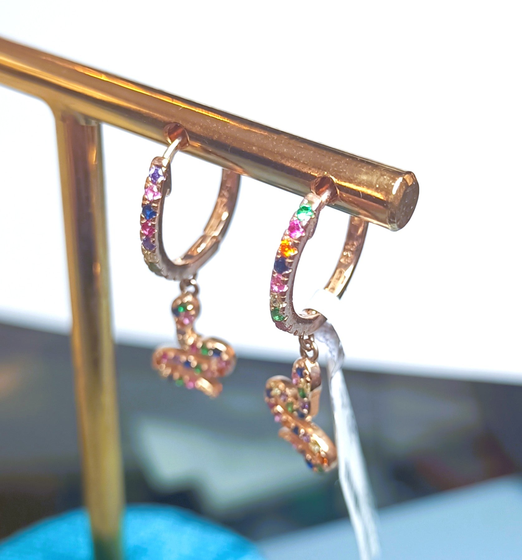 ORECCHINI IN ARGENTO 925 ROSE' DESIGN SERPENTE