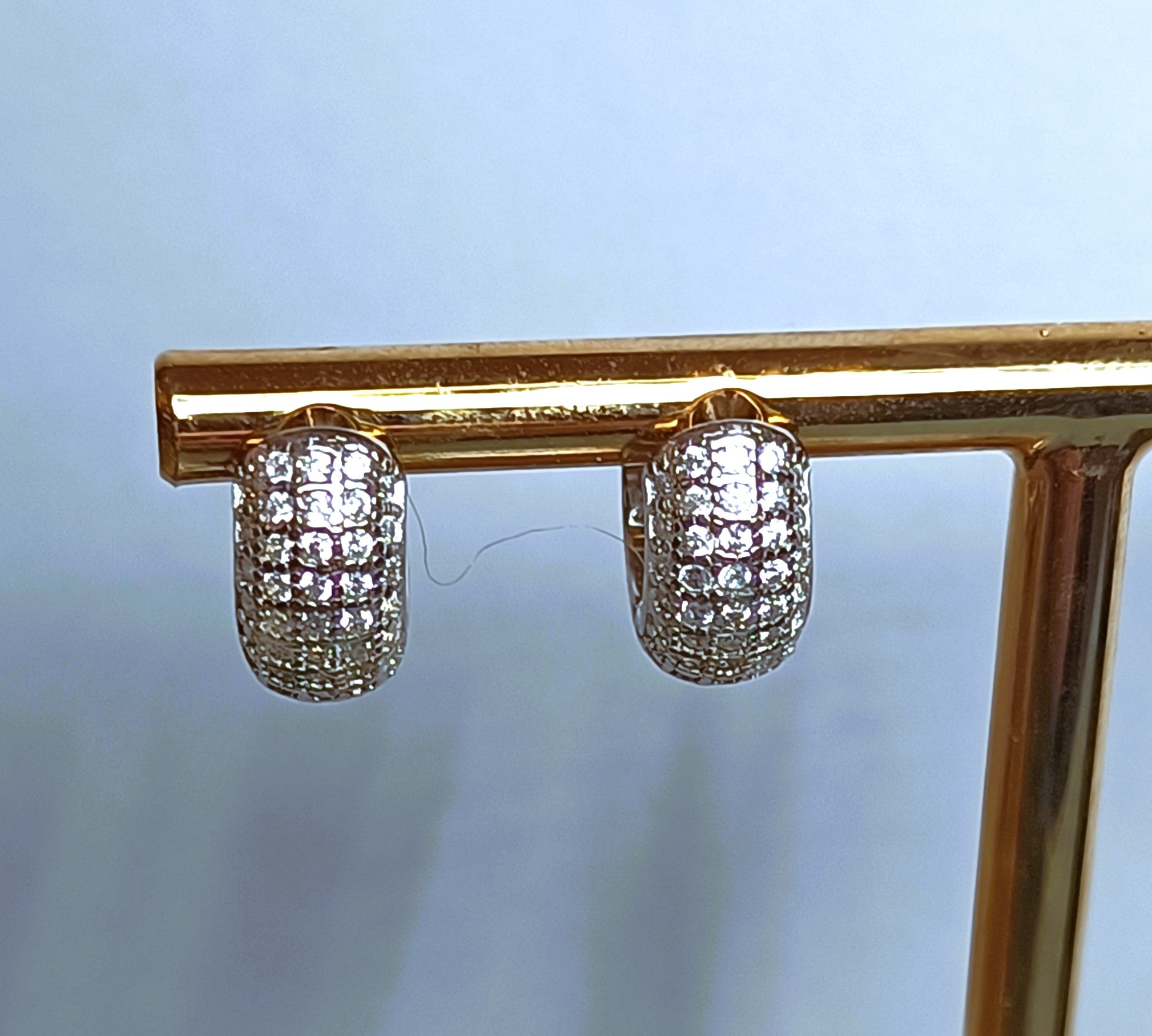 PICCOLI CERCHI ELEGANTISSIMI IN ARGENTO 925 E ZIRCONI BIANCHI