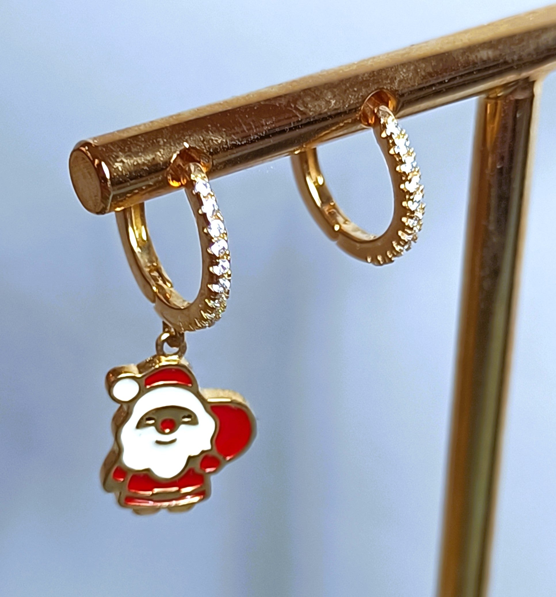 CERCHIETTI IN ARGENTO 925 ROSE' CON UN PENDENTE DI BABBO NATALE