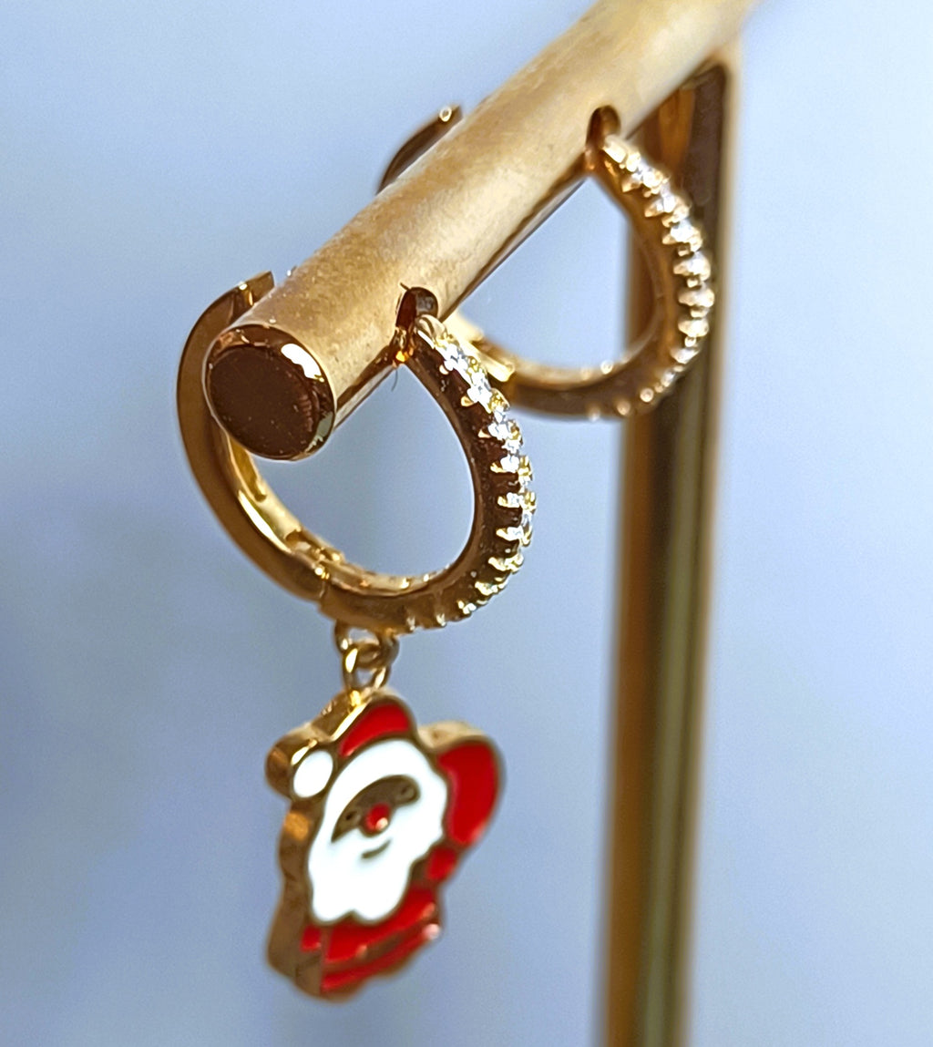 CERCHIETTI IN ARGENTO 925 ROSE' CON UN PENDENTE DI BABBO NATALE