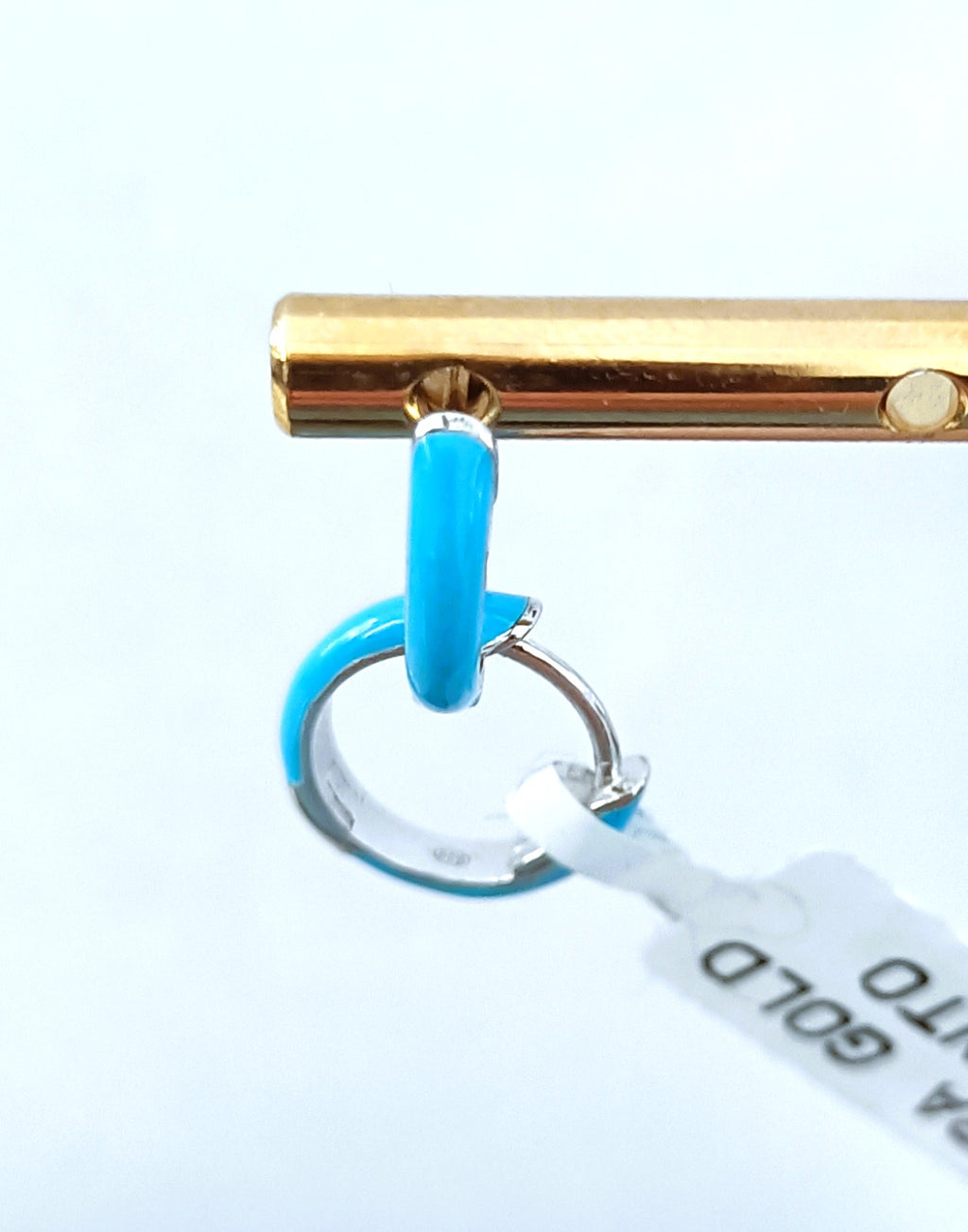 ORECCHINI BIMBA IN ARGENTO COLORATO 925 CHICCHE VERE