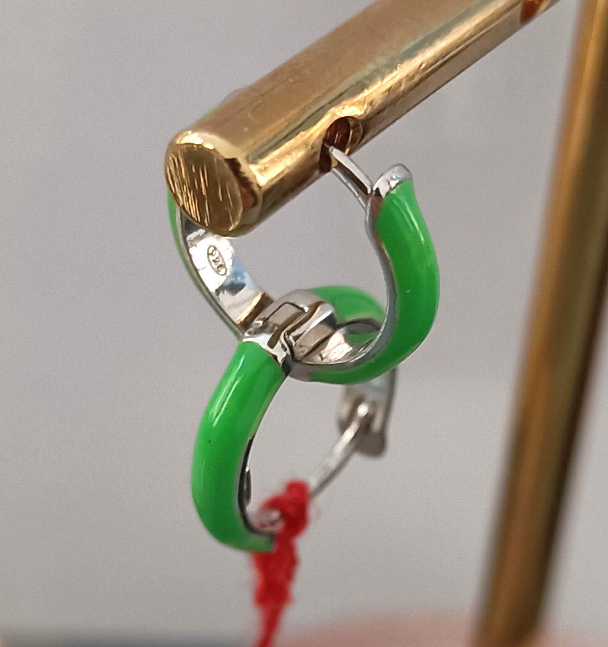 ORECCHINI BIMBA IN ARGENTO COLORATO 925 CHICCHE VERE